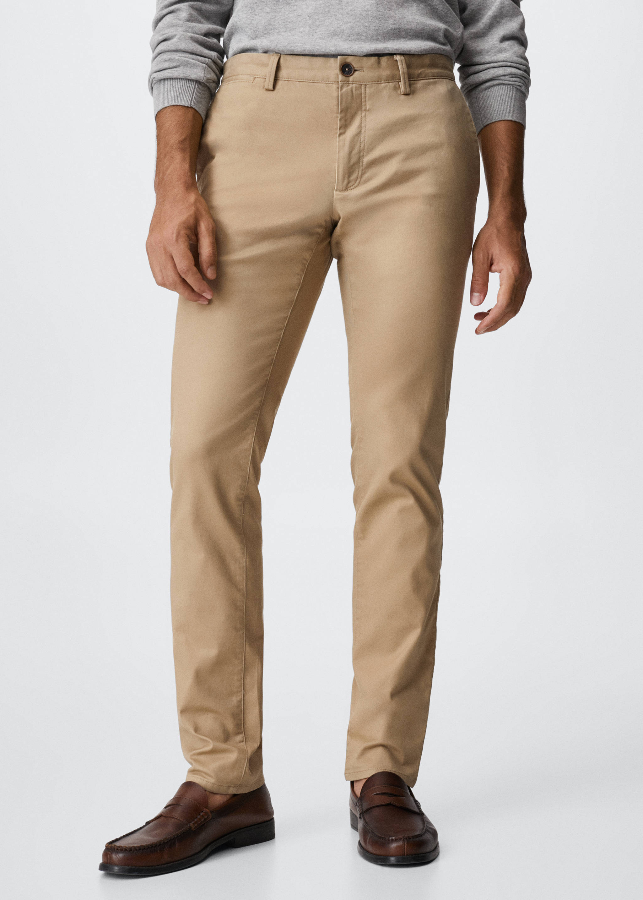 Pantalons xinesos slim fit sarja - Pla mig