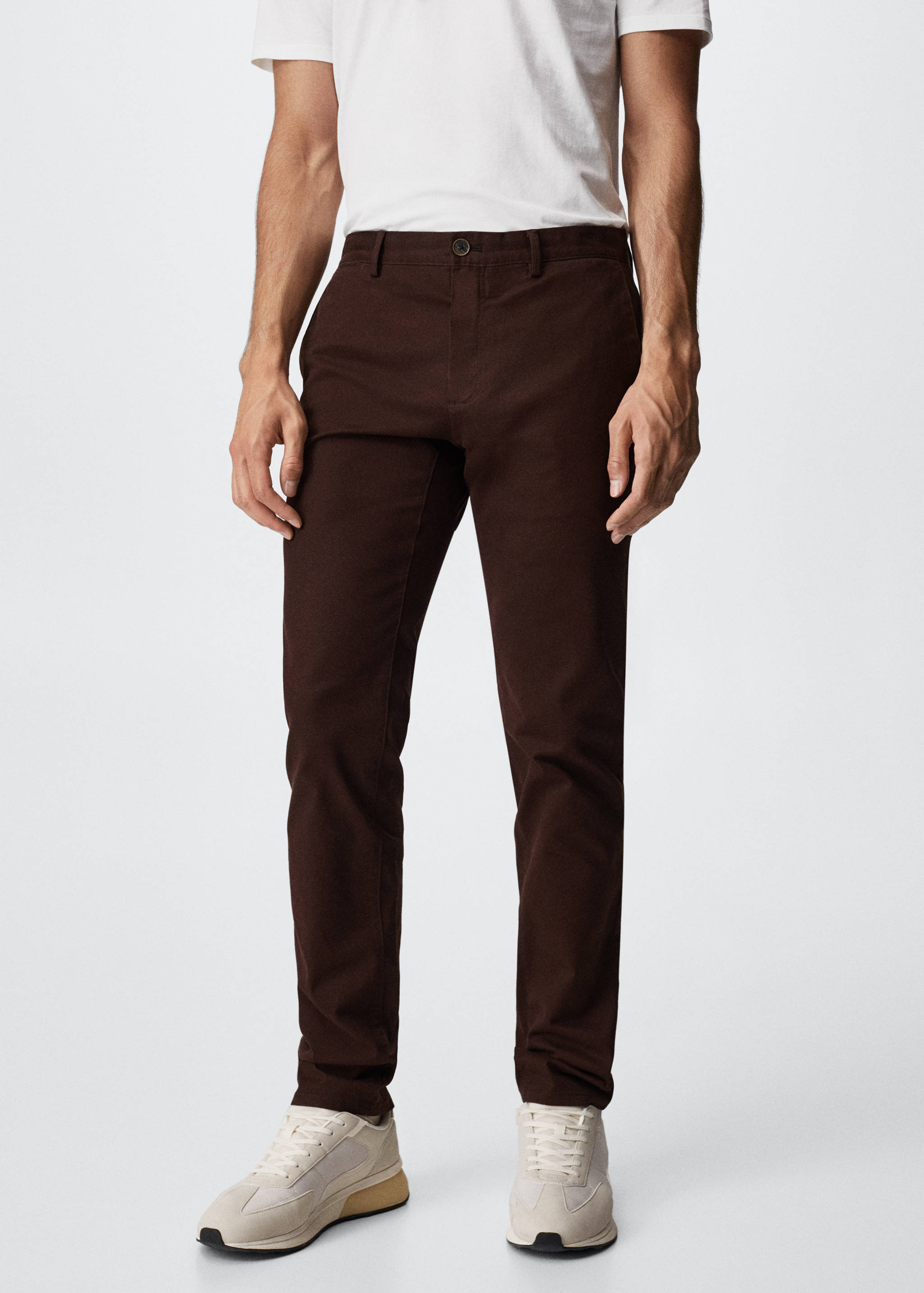 Pantalons xinesos slim fit sarja - Pla mig