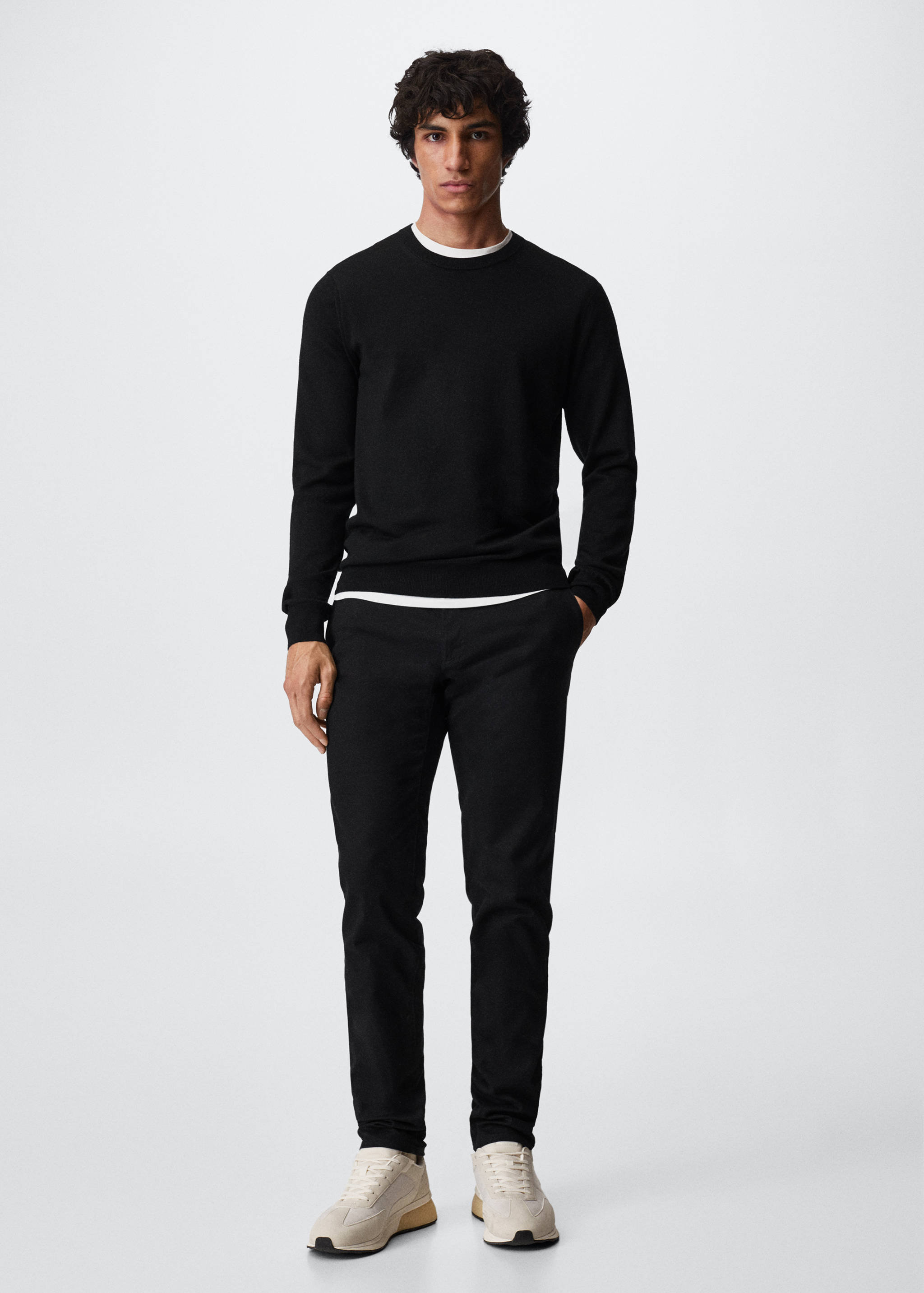 Pantalons xinesos slim fit sarja - Pla general