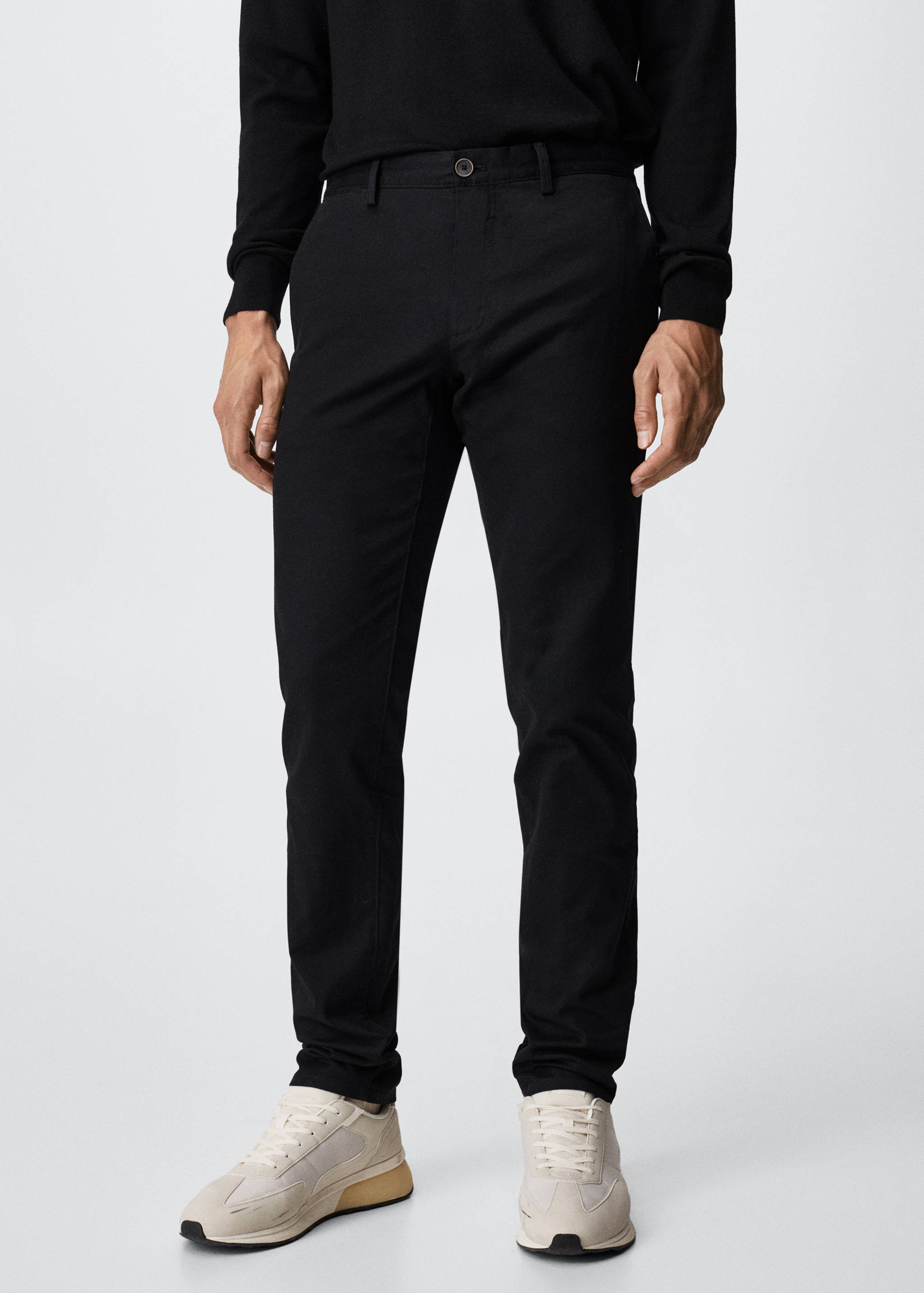Pantalons xinesos slim fit sarja - Pla mig