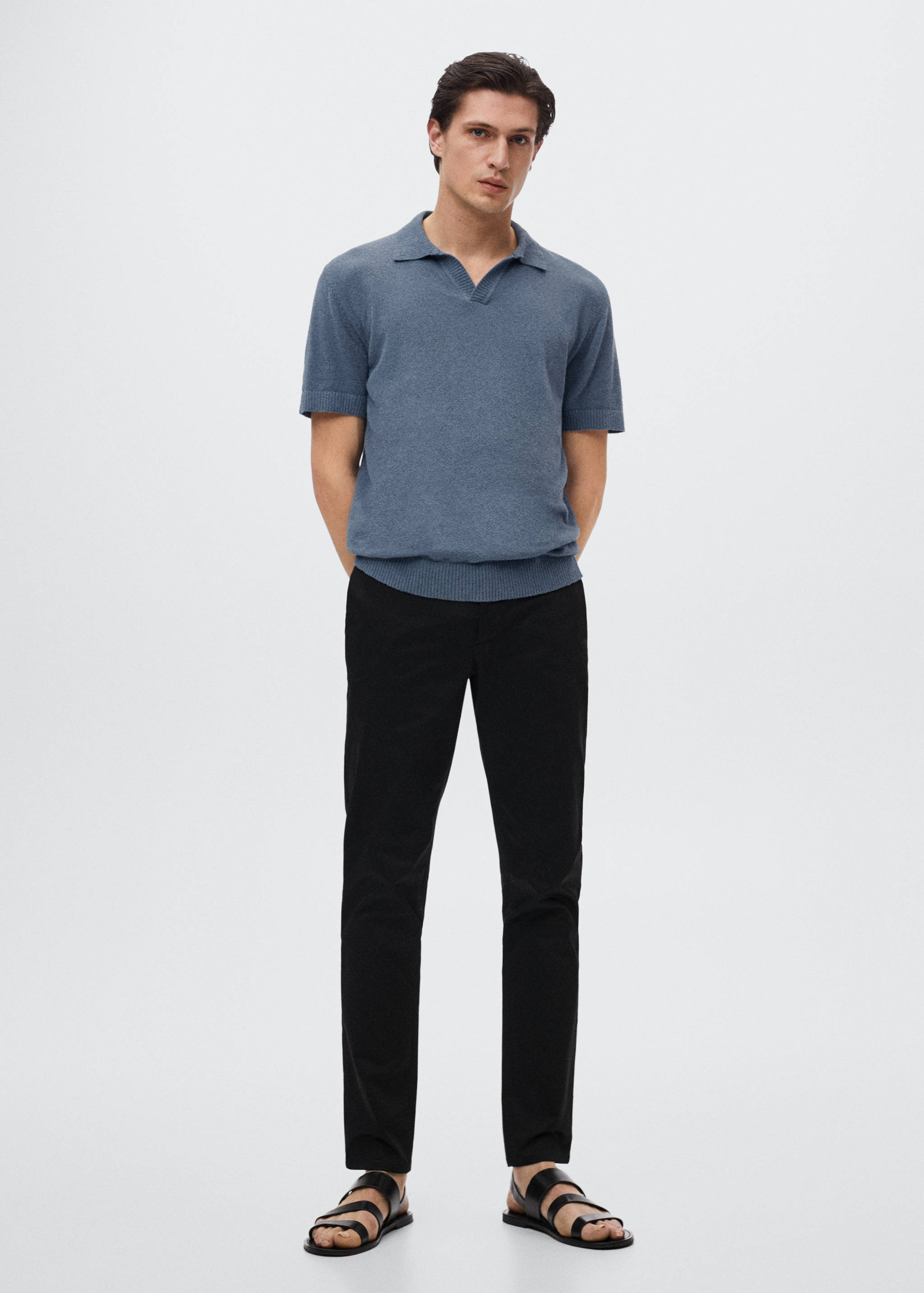Polo punto algodón textura - Plano general