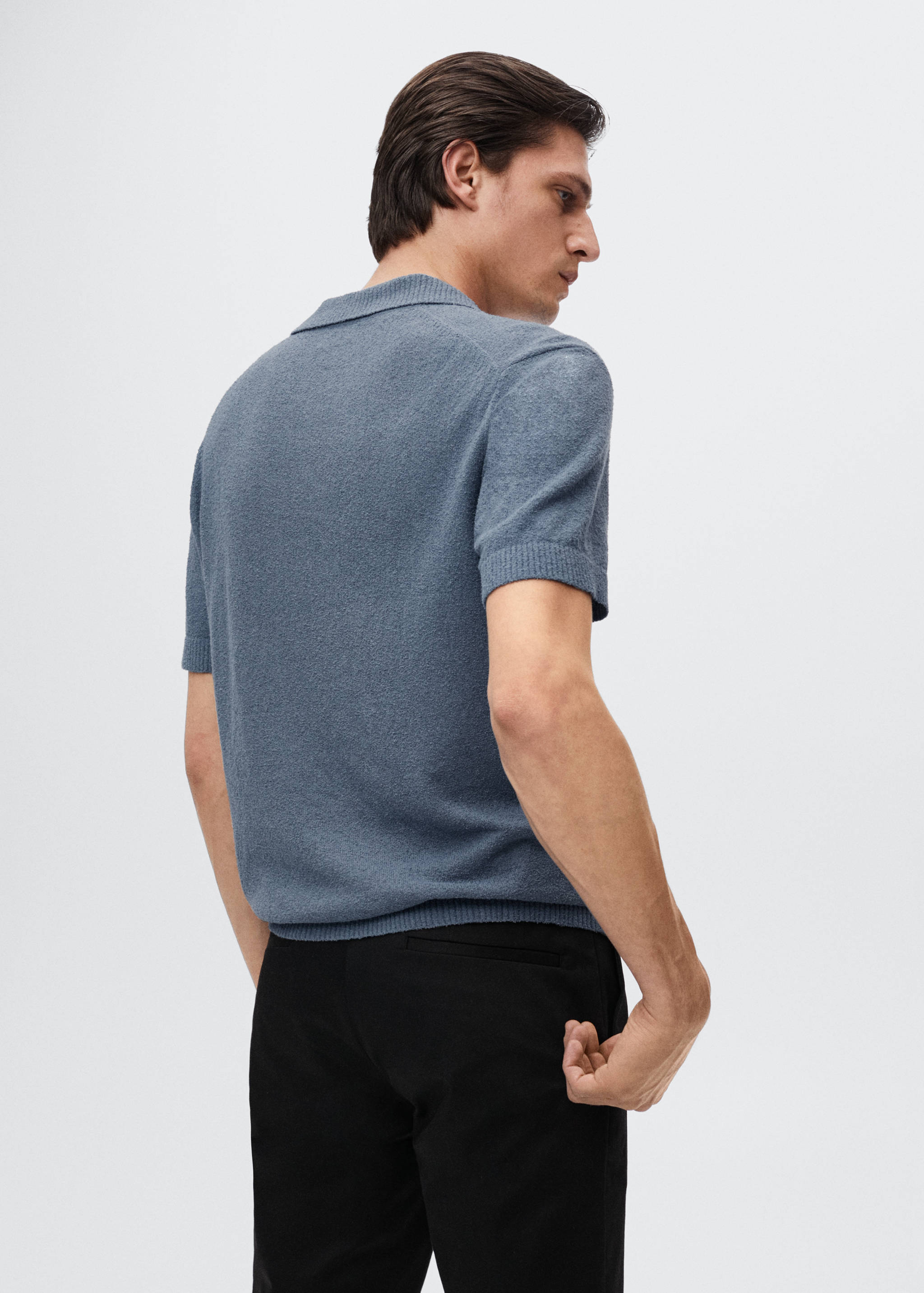 Polo punto algodón textura - Reverso del artículo