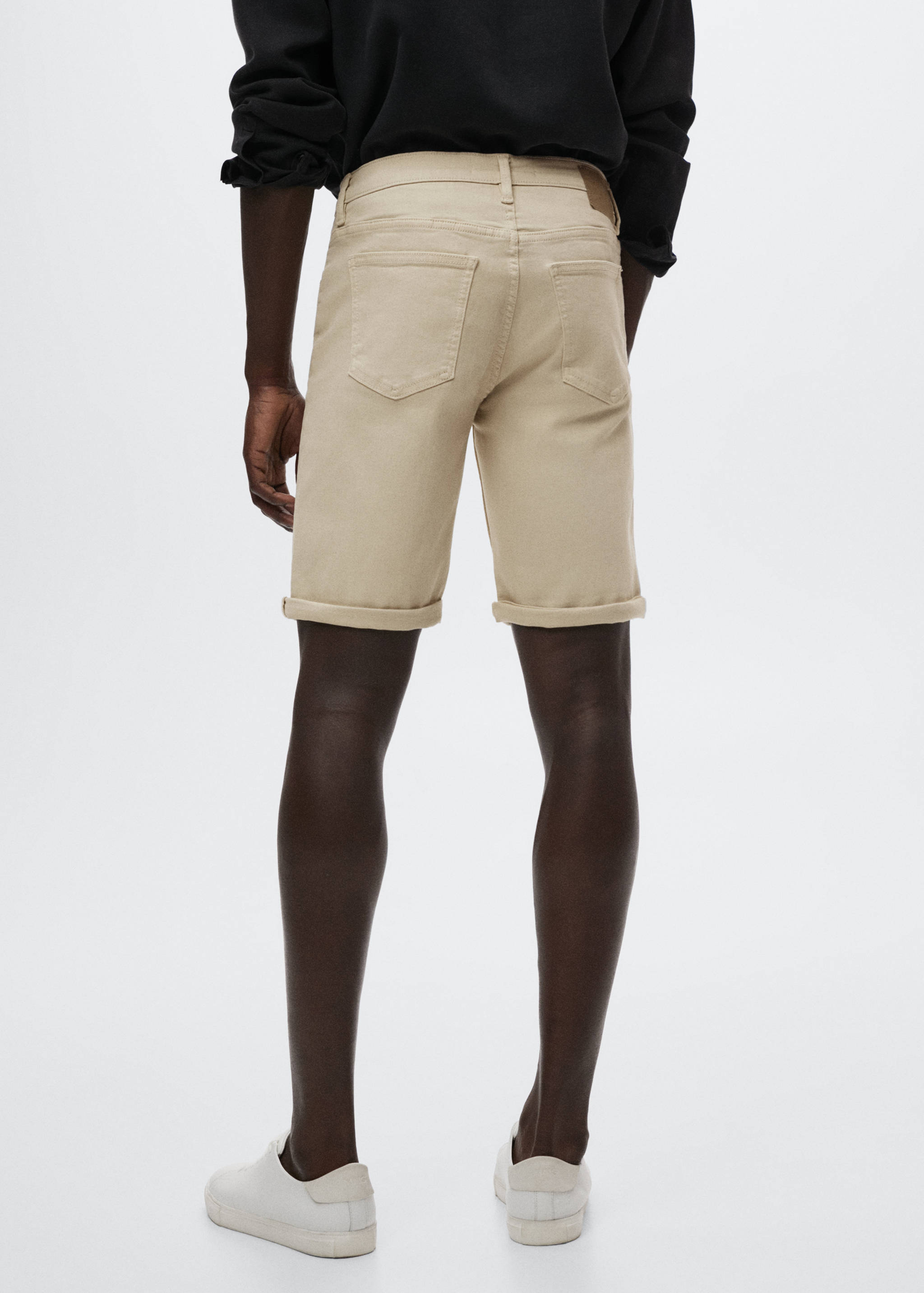 Bermuda en jean coton stretch - Verso de l’article