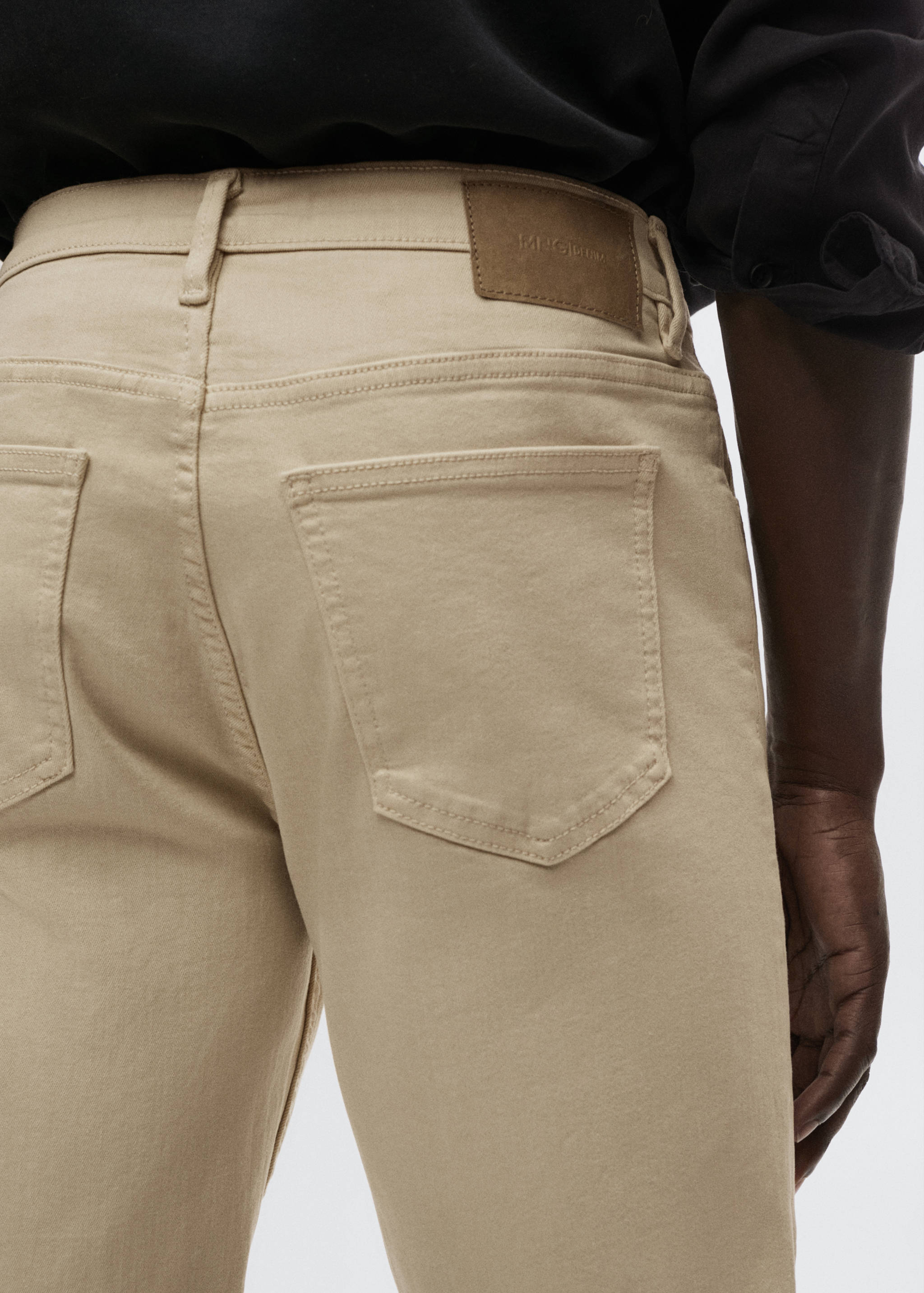 Stretch cotton denim shorts - Details of the article 3