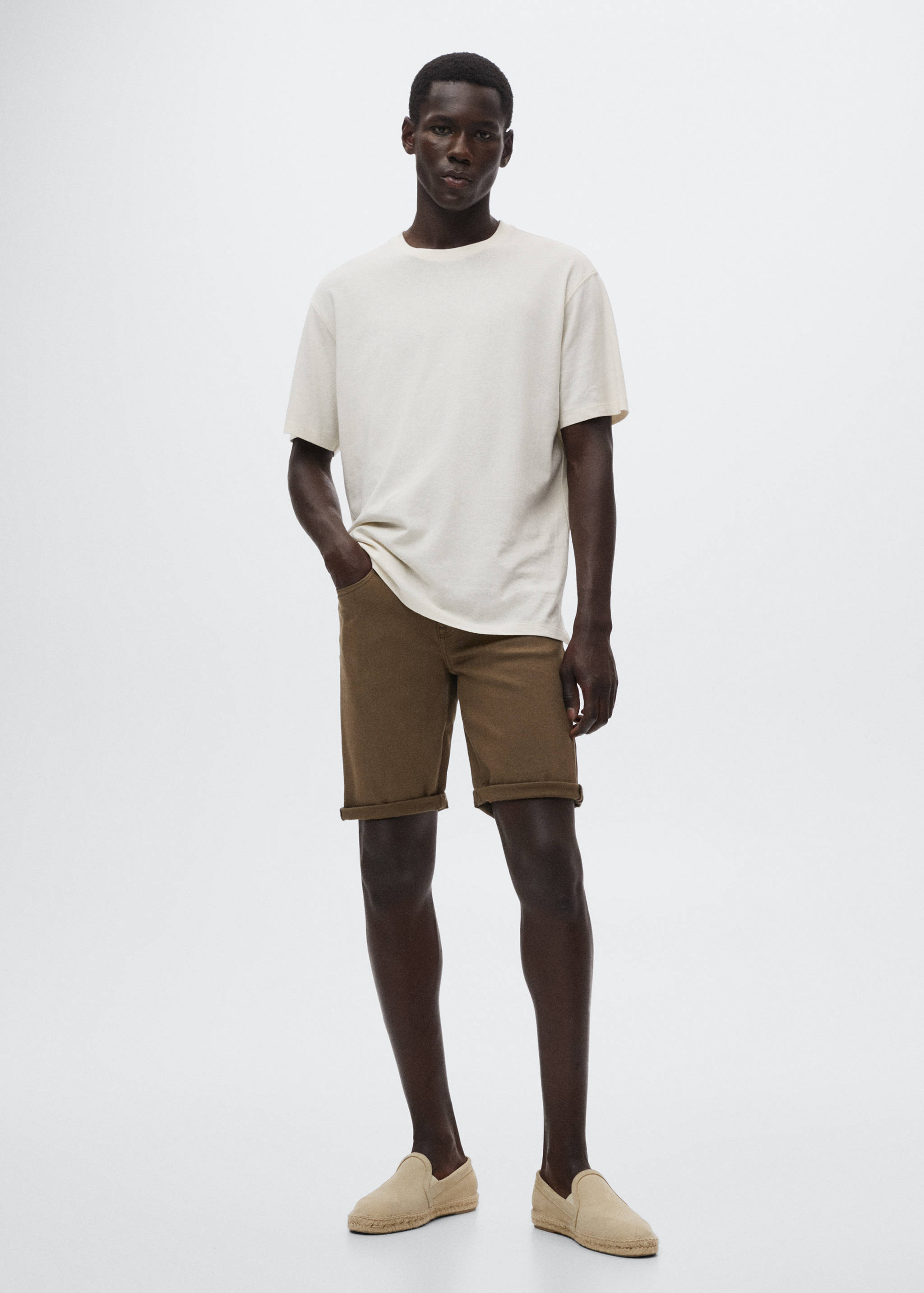 Bermuda en jean coton stretch - Plan général