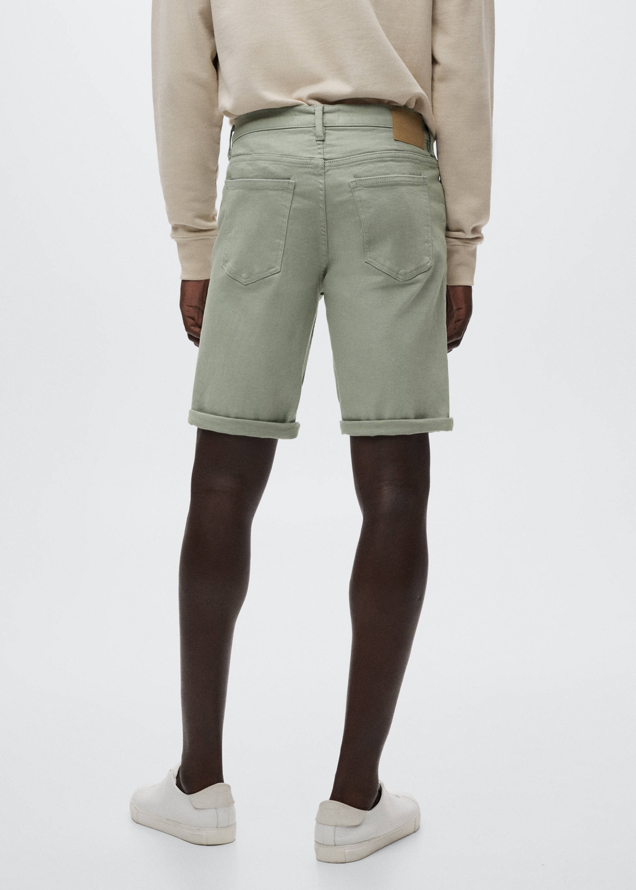 Bermuda en jean coton stretch - Verso de l’article