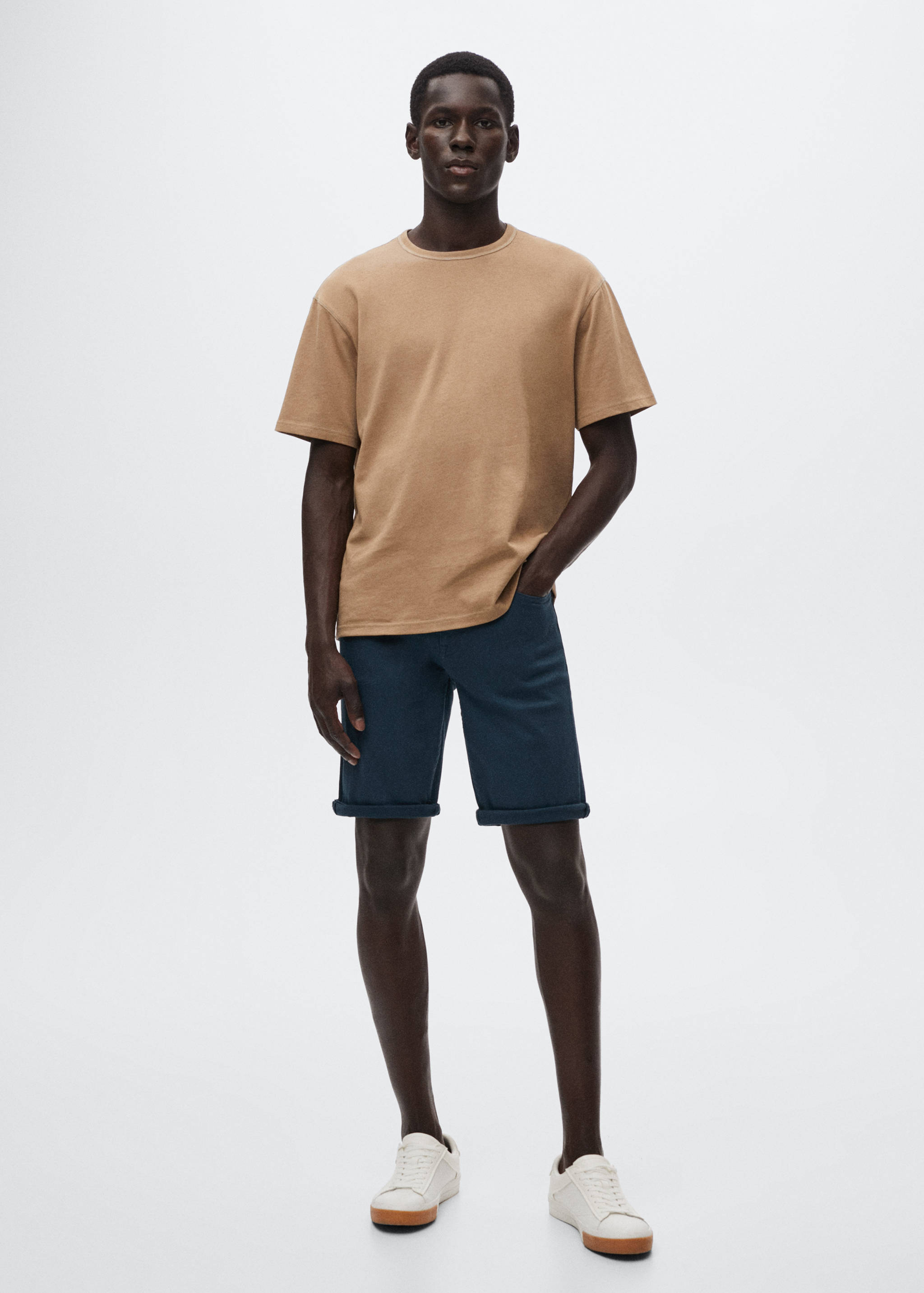 Bermuda en jean coton stretch - Plan général