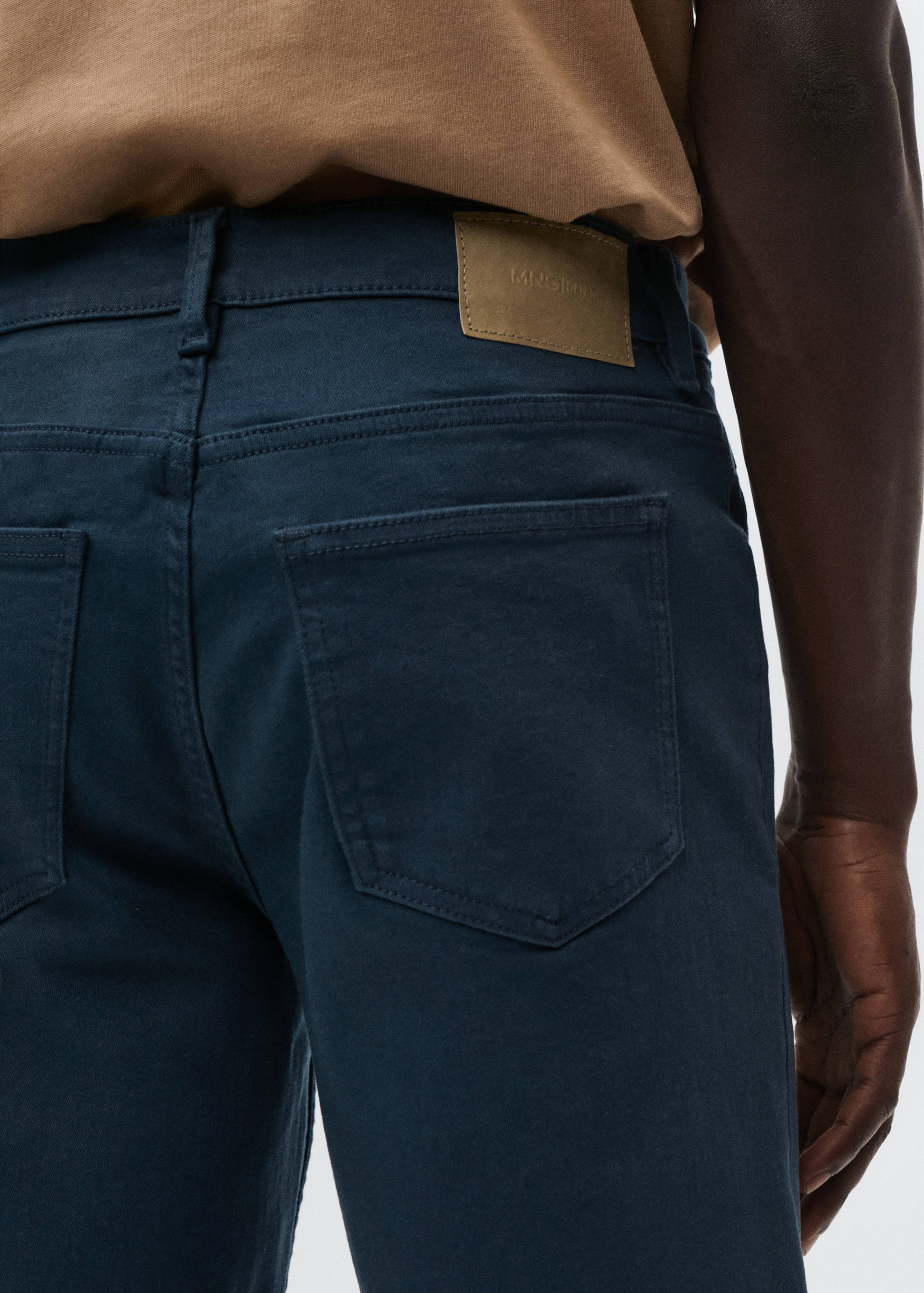 Stretch cotton denim shorts - Details of the article 3