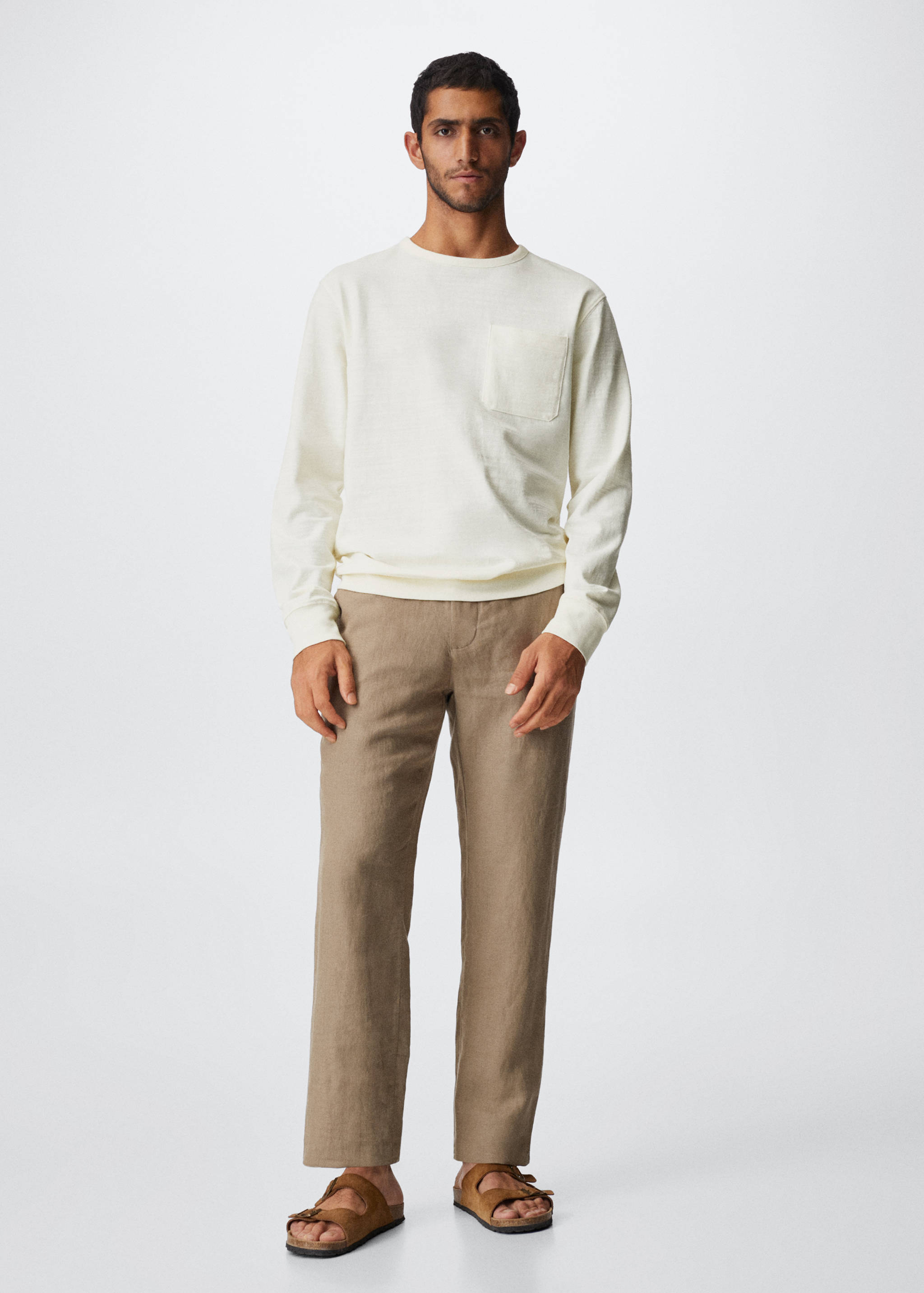 Sudadera algodón bolsillo - Plano general