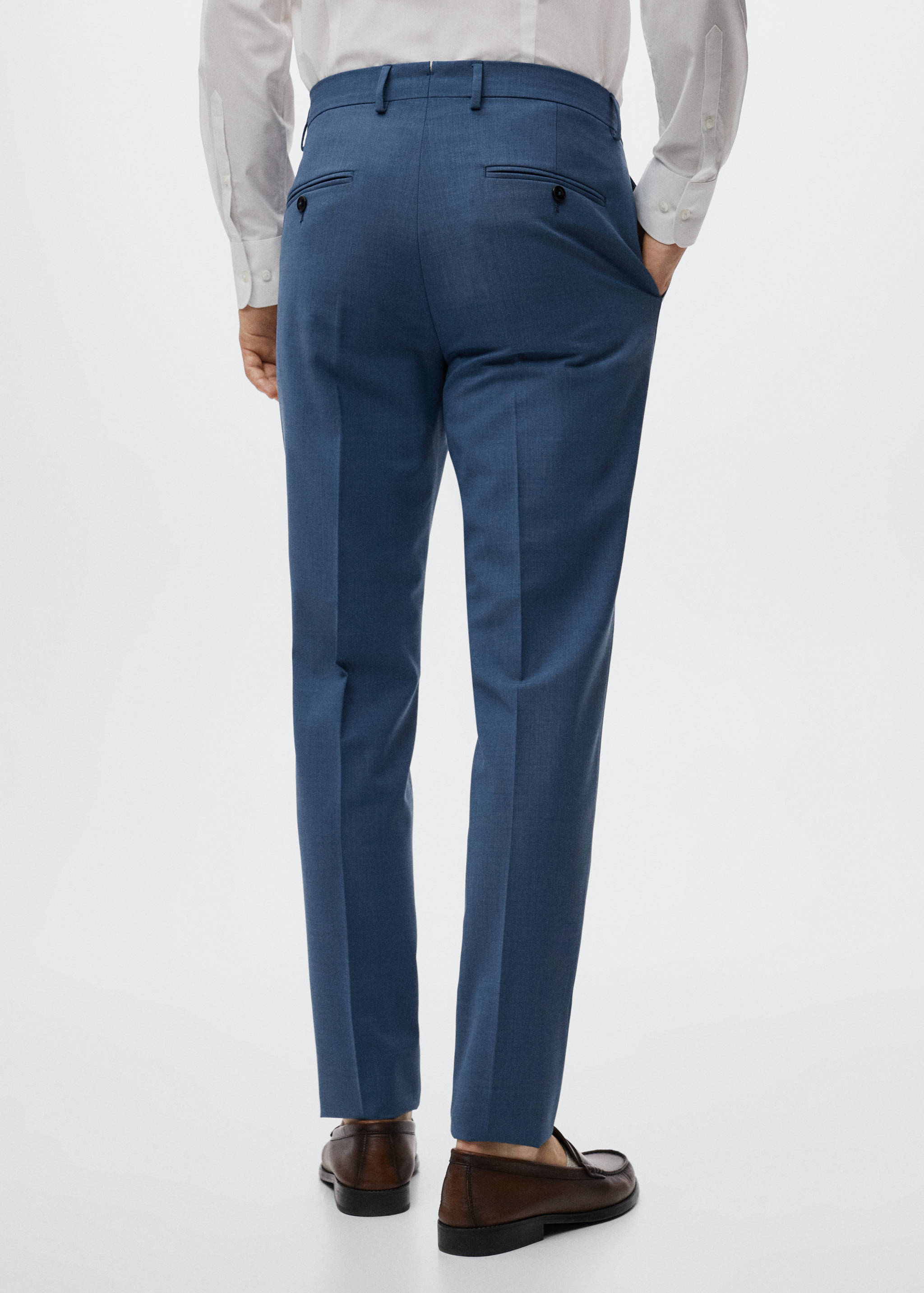 Pantalons vestir slim fit llana - Revers de l'article