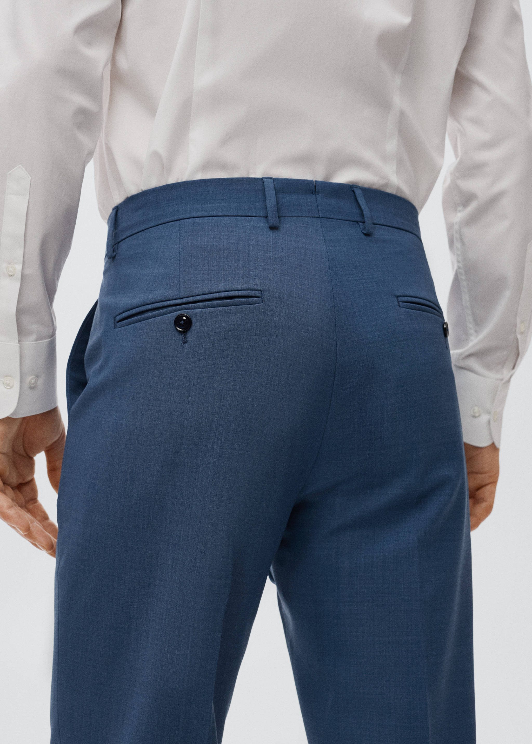 Slim fit wool suit trousers - Details of the article 3