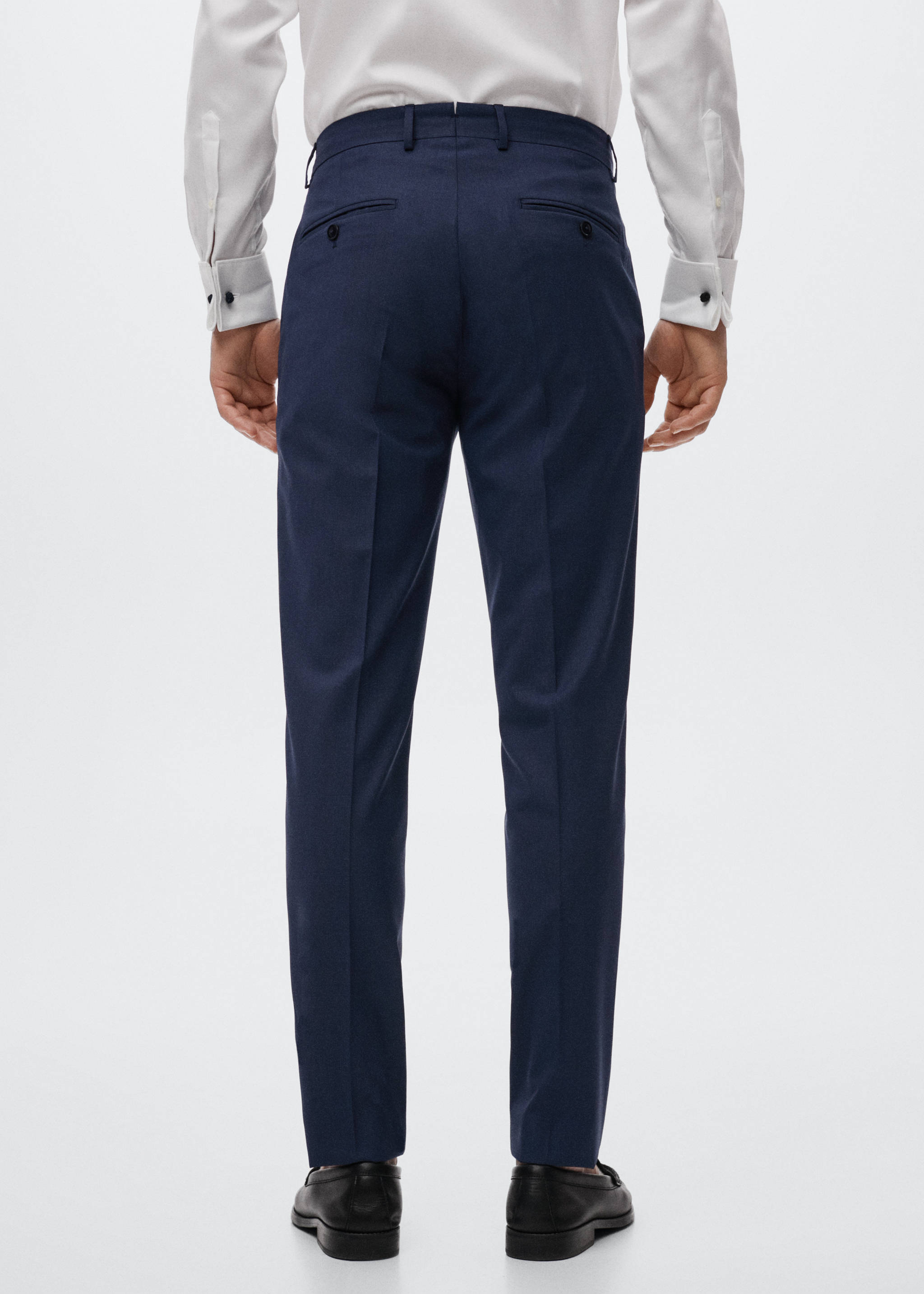 Pantalons vestir slim fit llana - Revers de l'article