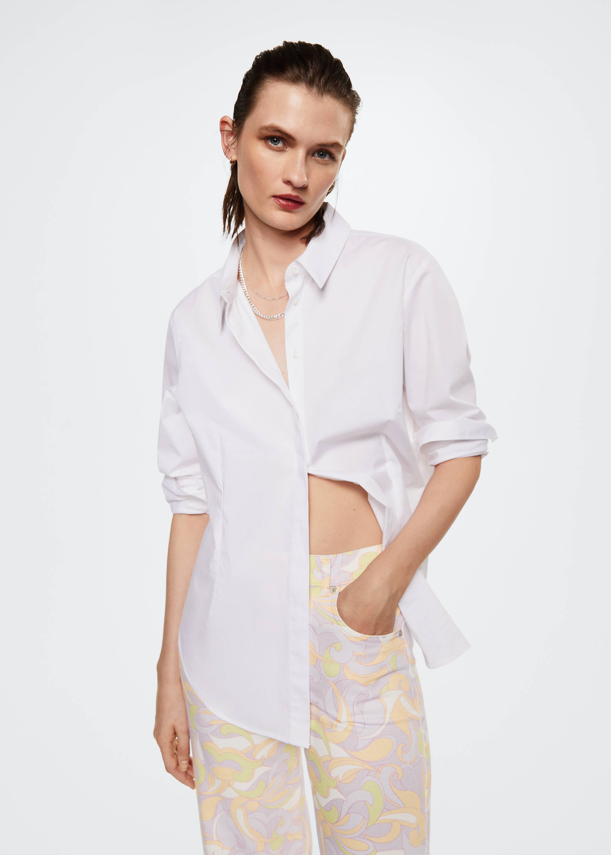 Jeans wideleg estampado - Detalle del artículo 1