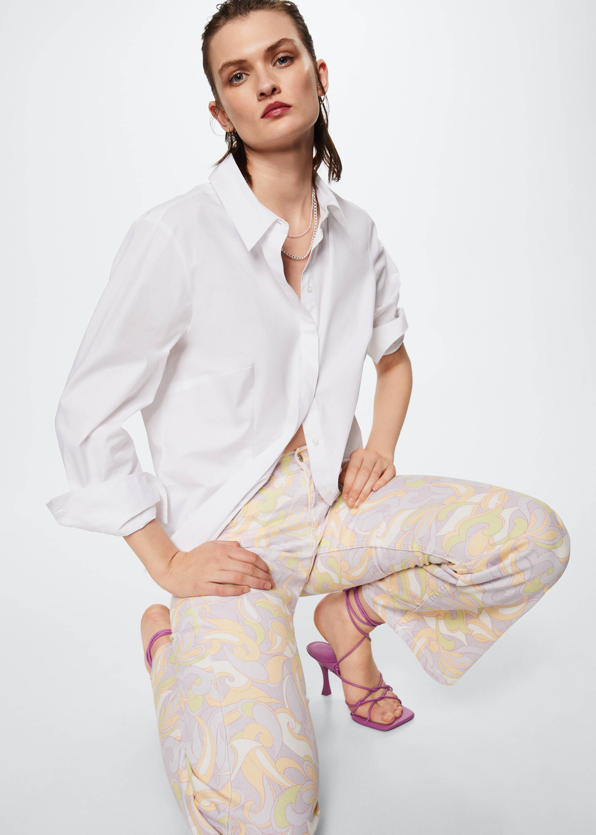 Jeans wideleg estampado - Detalle del artículo 2