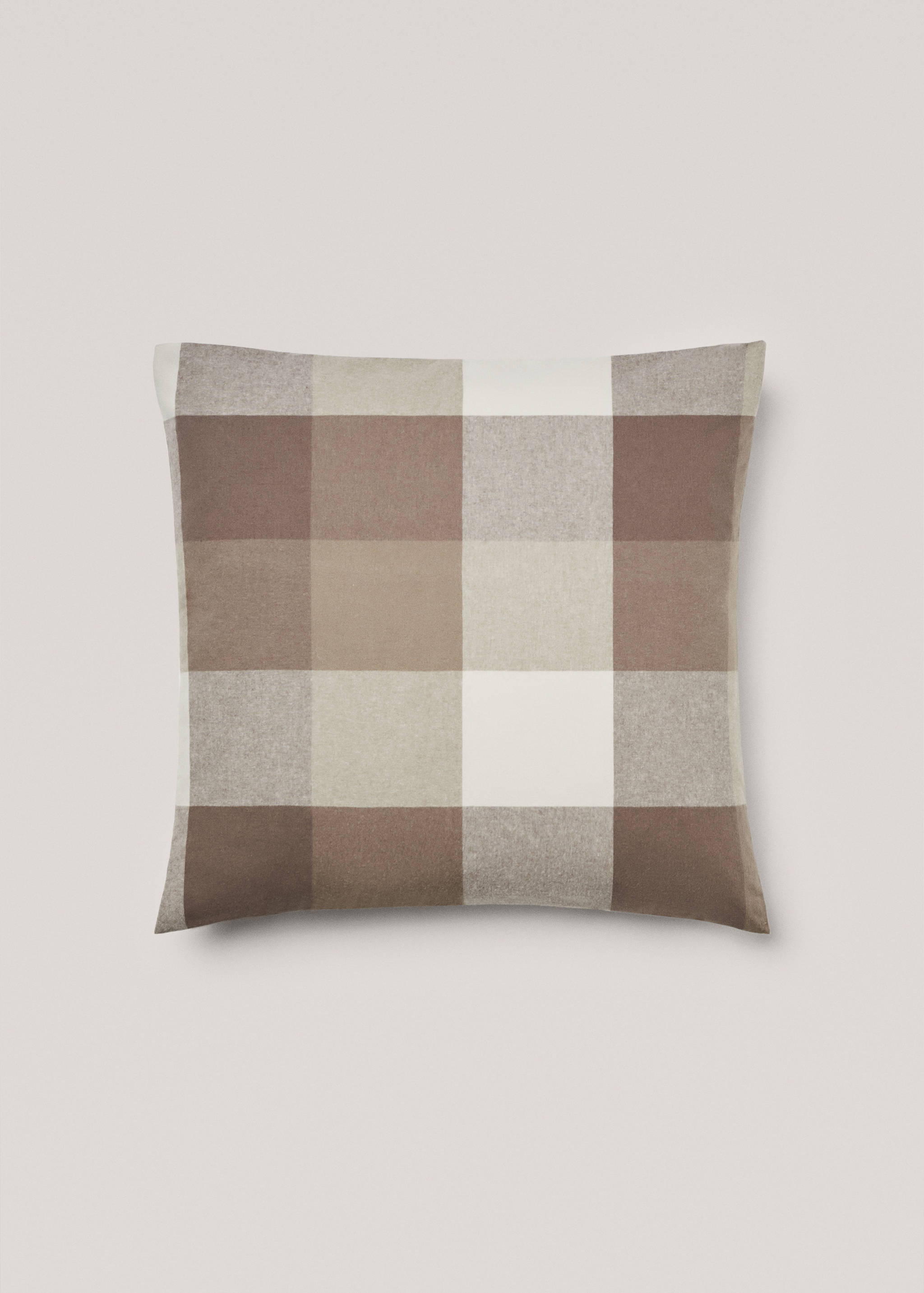 Check flannel pillowcase 60x60cm (Pack of two) - Article without model