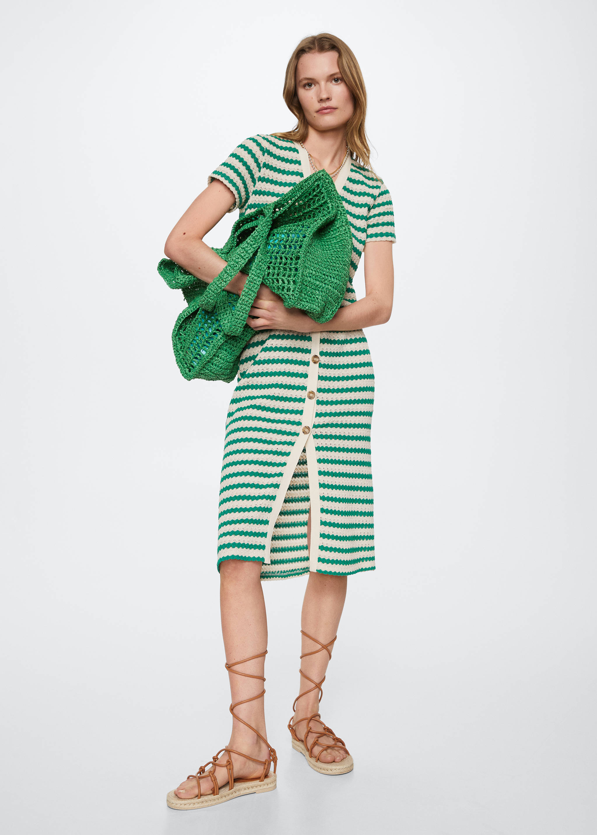 Striped jersey dress - General plane