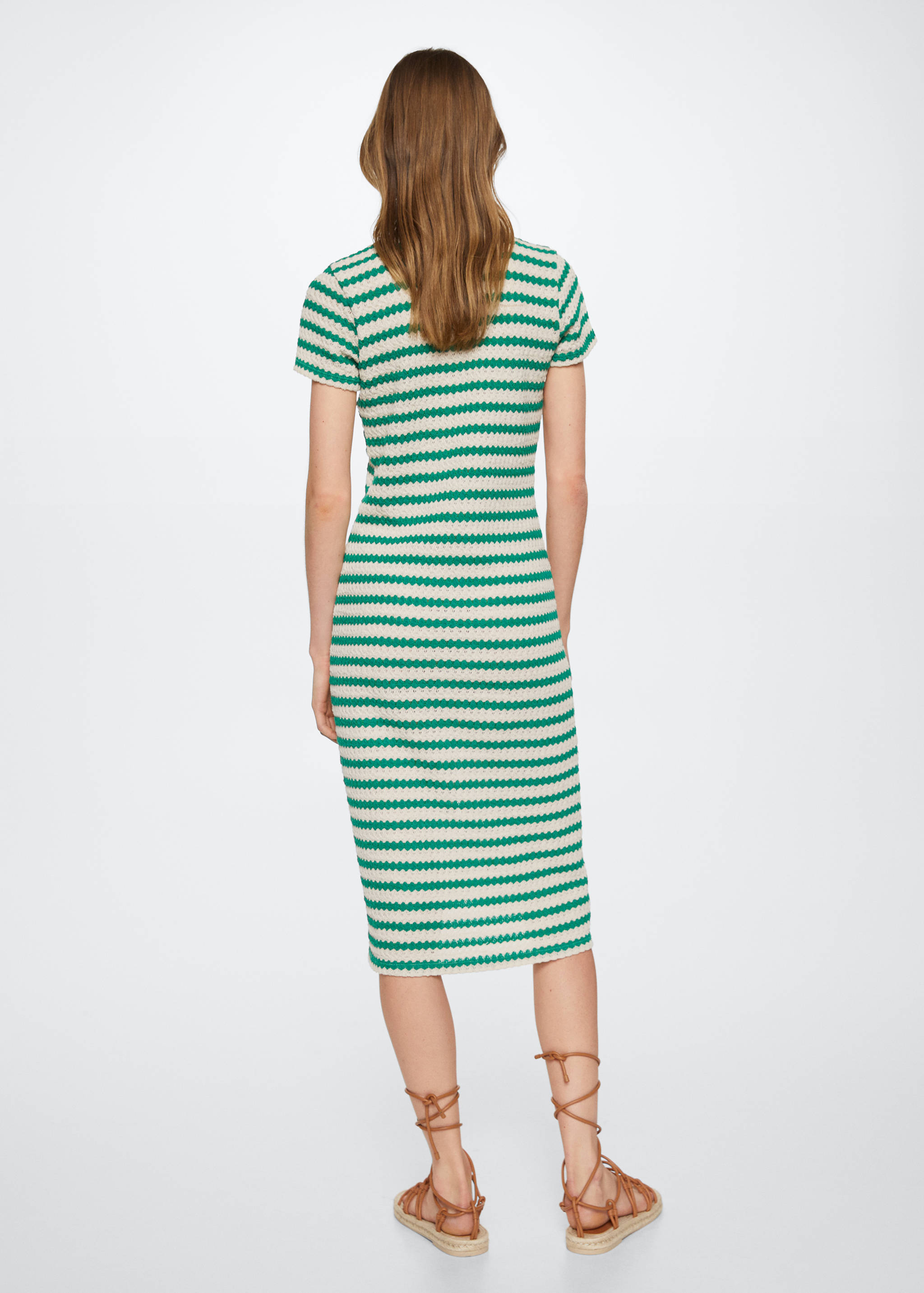 Striped jersey dress - Reverse of the article