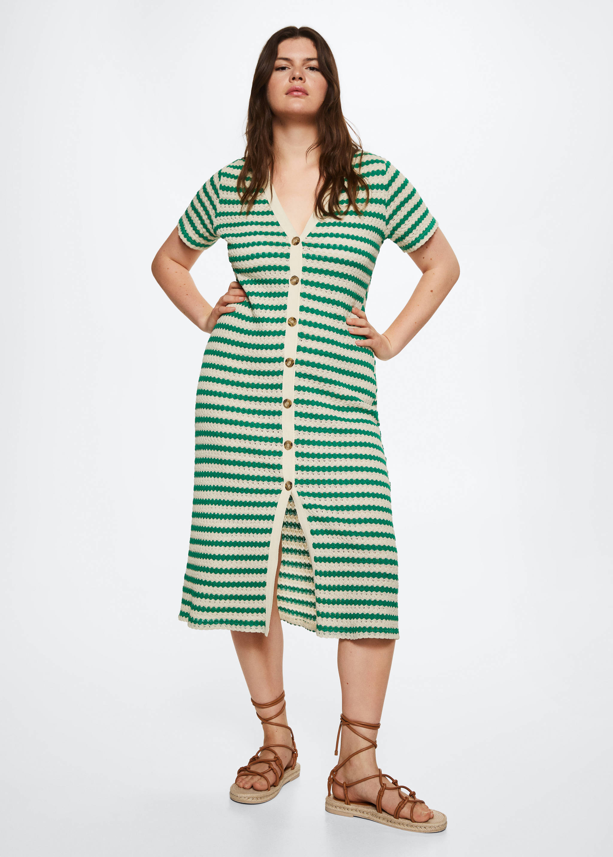 Striped jersey dress - Details of the article 3