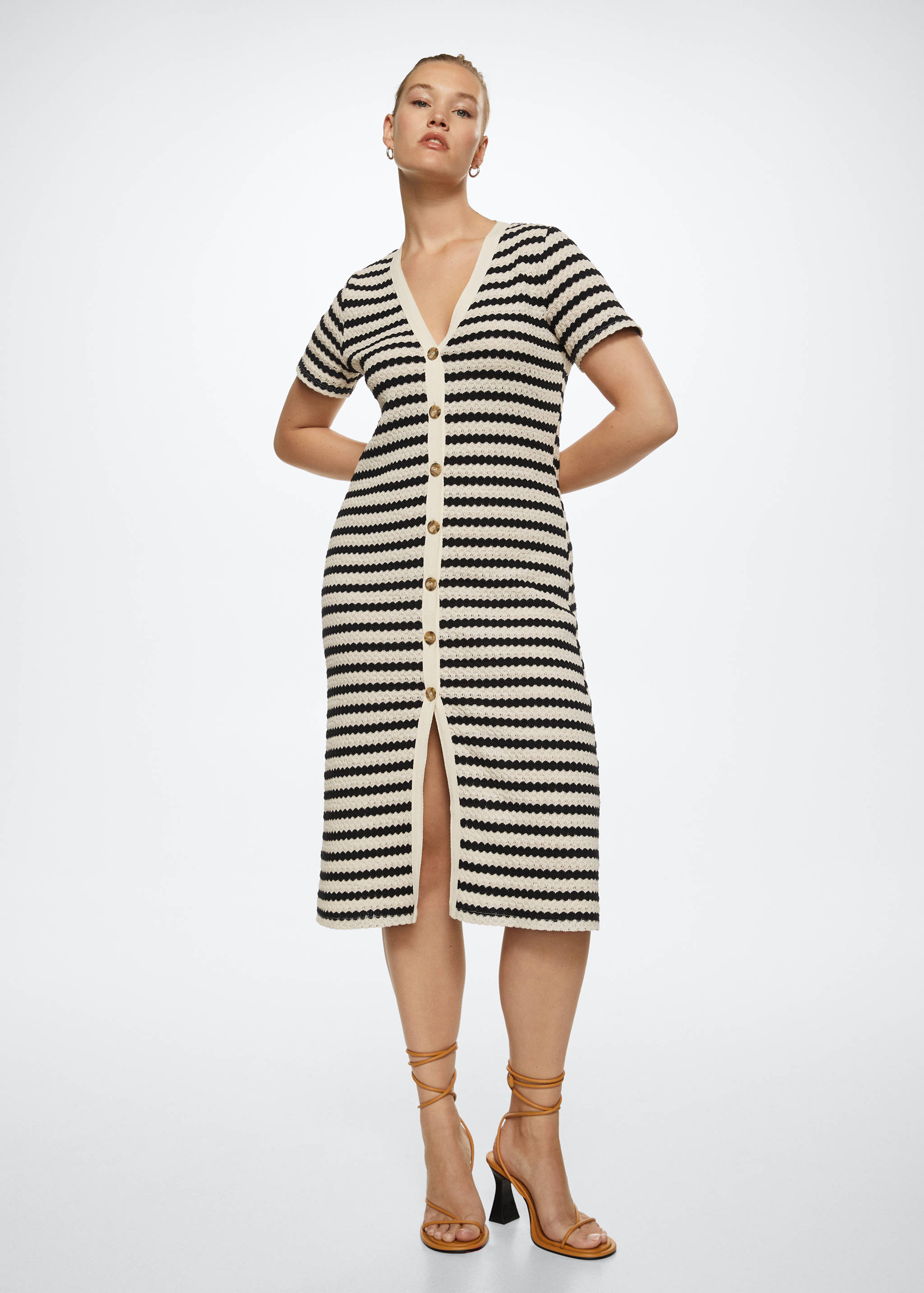 Striped jersey dress - Details of the article 3
