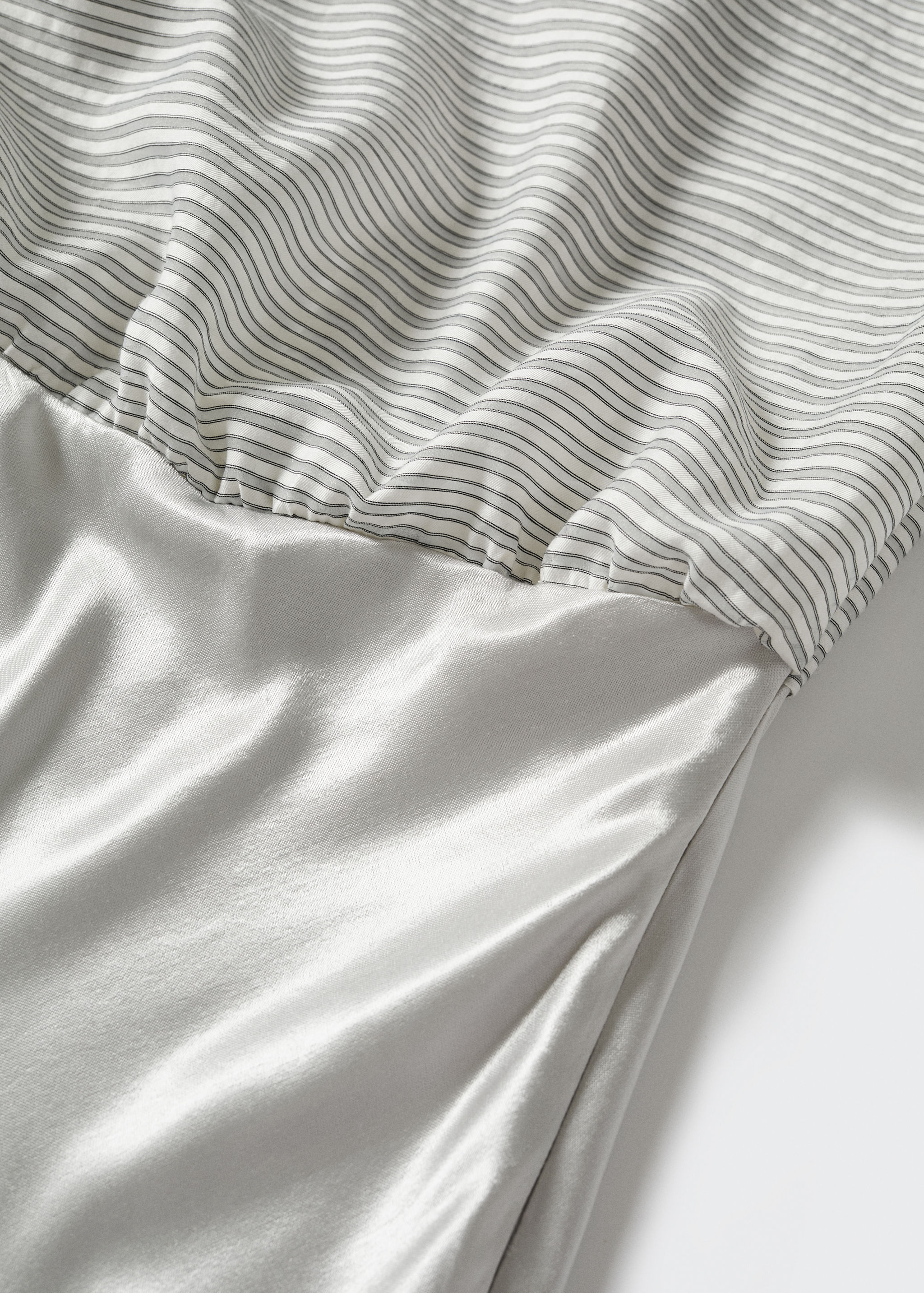 Striped satin dress - Details of the article 8