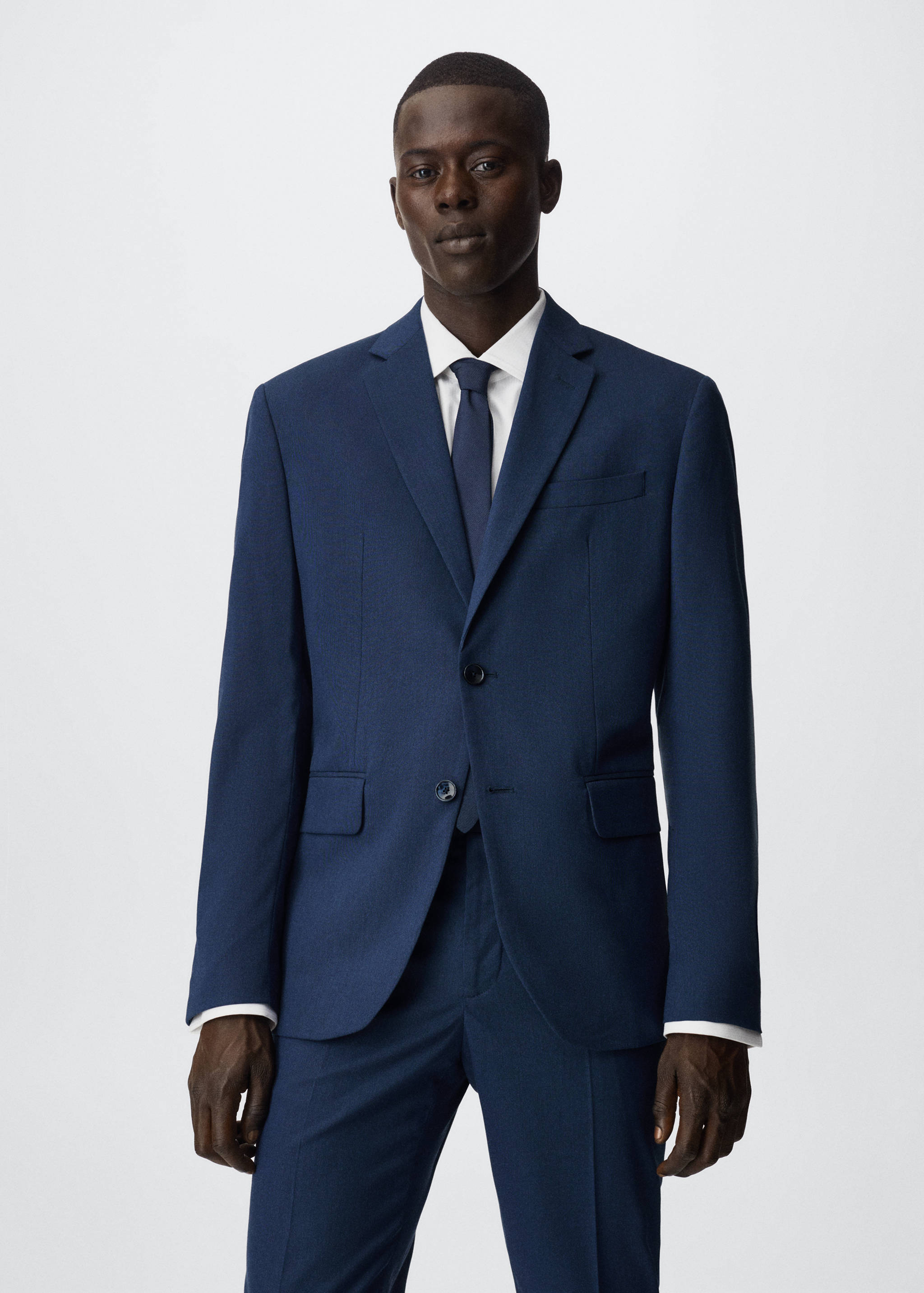 Slim fit microstructure suit blazer - Medium plane