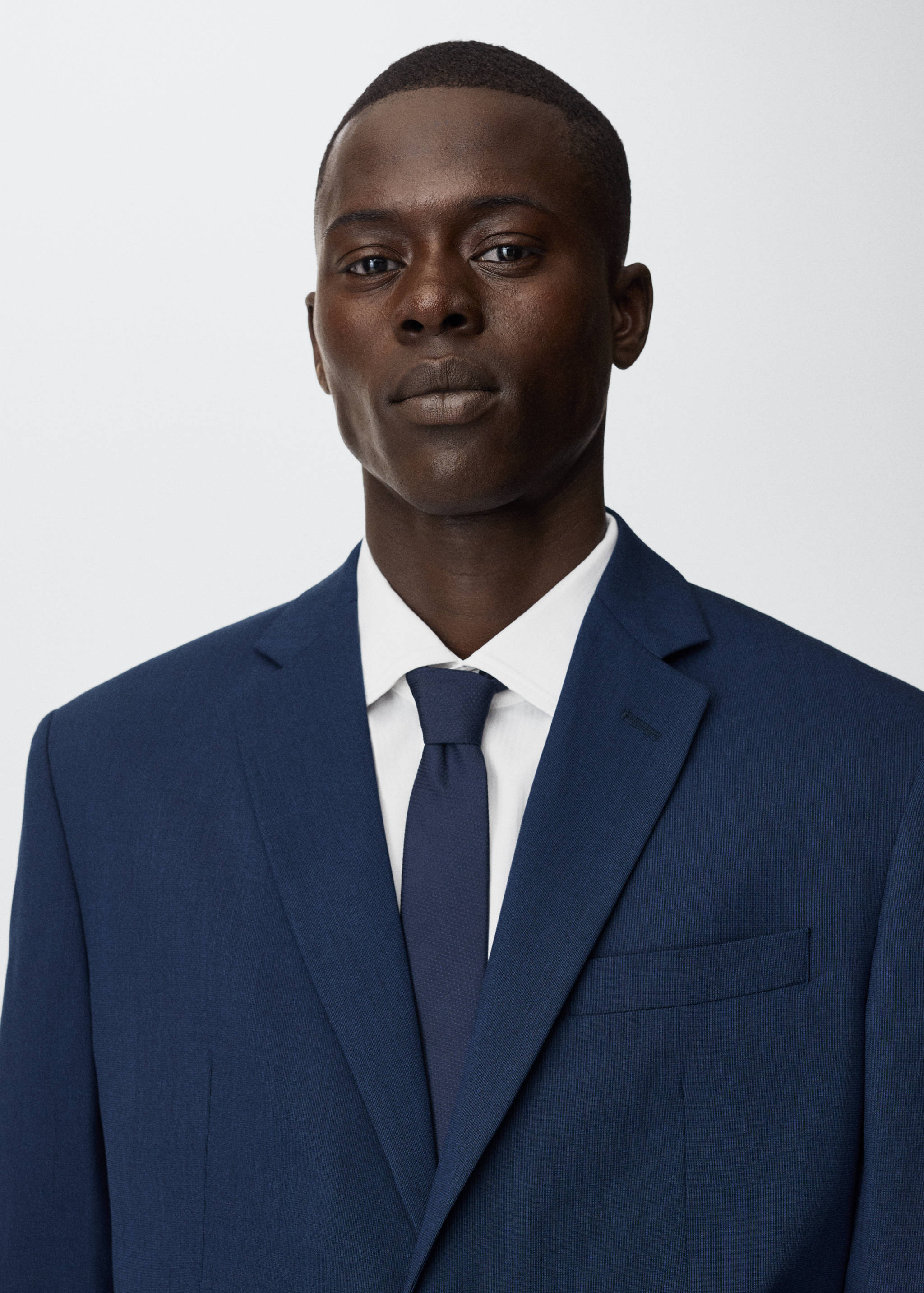 Slim fit microstructure suit blazer - Details of the article 1