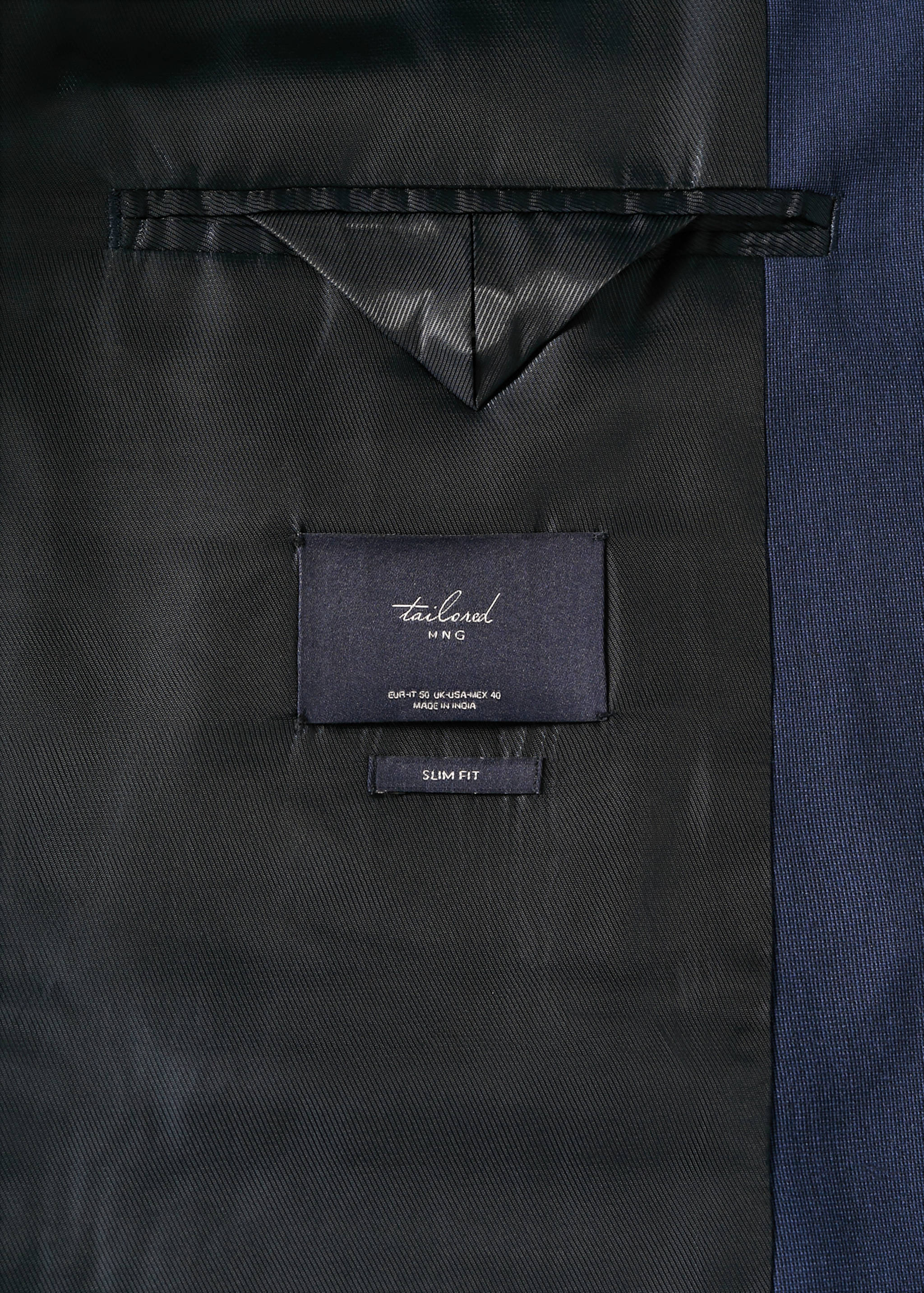 Slim fit microstructure suit blazer - Details of the article 8