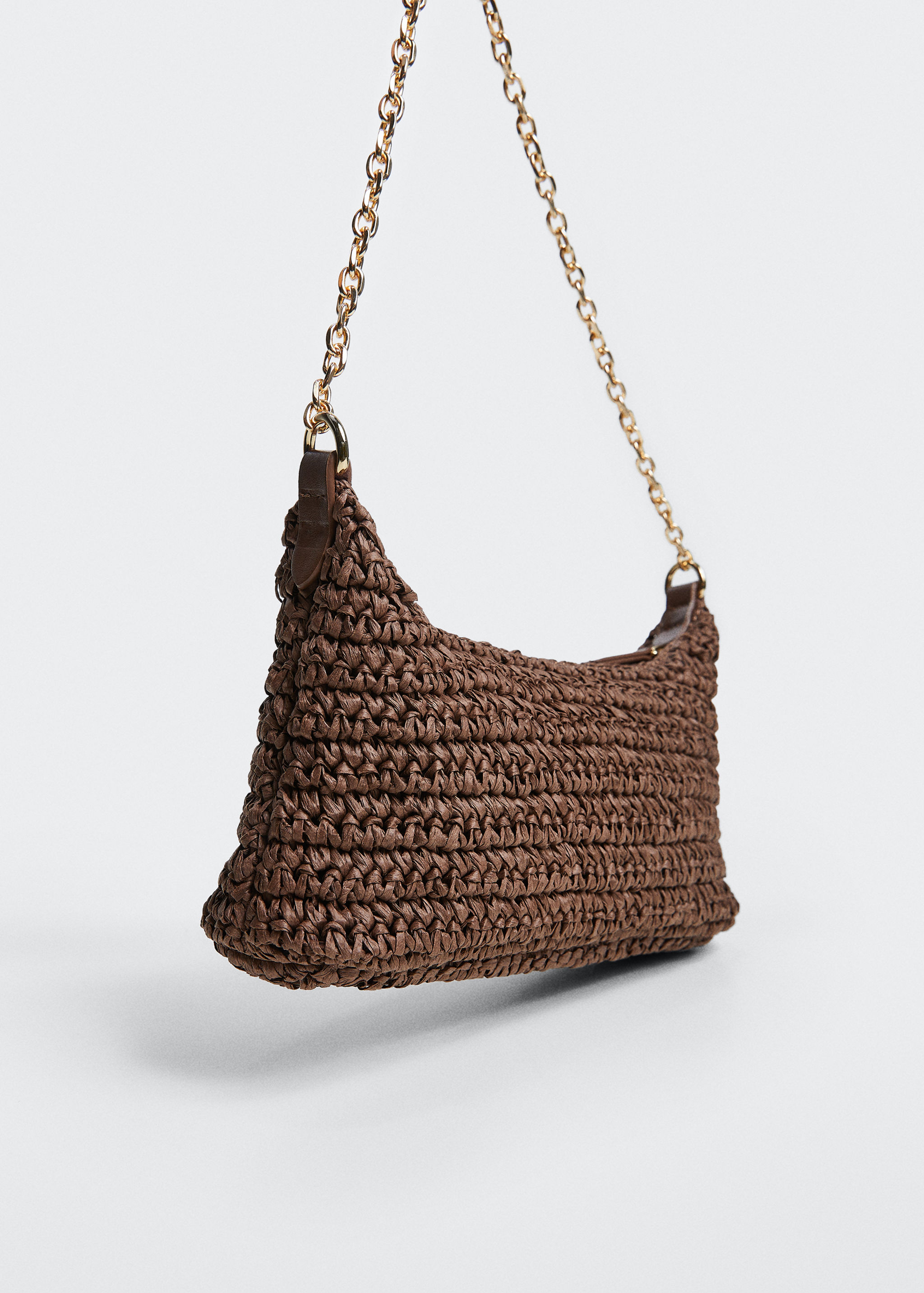 Raffia shoulder bag - Medium plane