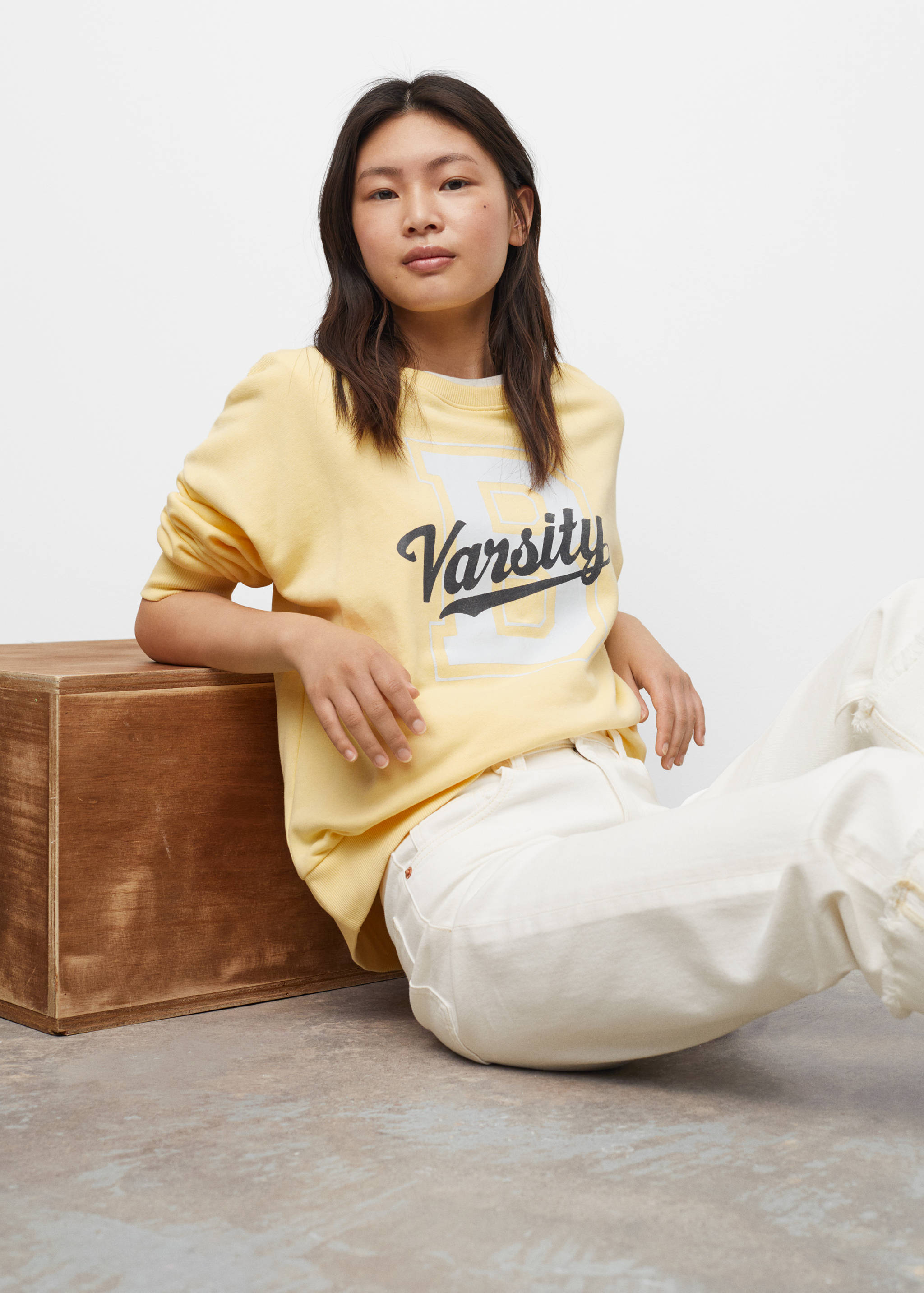 Textured cotton-blend sweatshirt - Details of the article 3