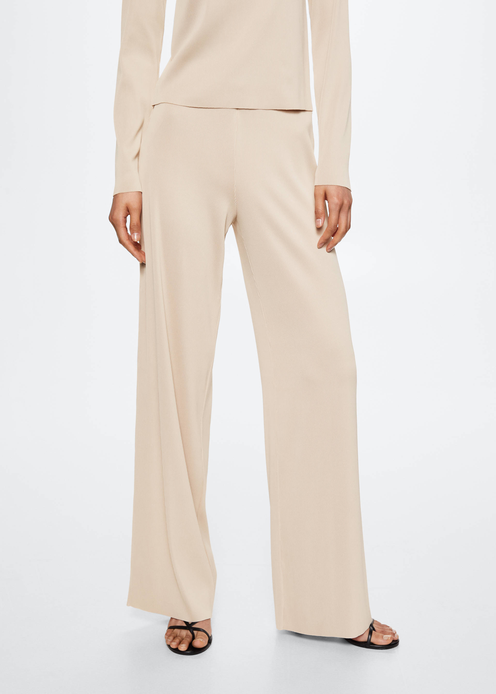Pleated palazzo trousers - Medium plane