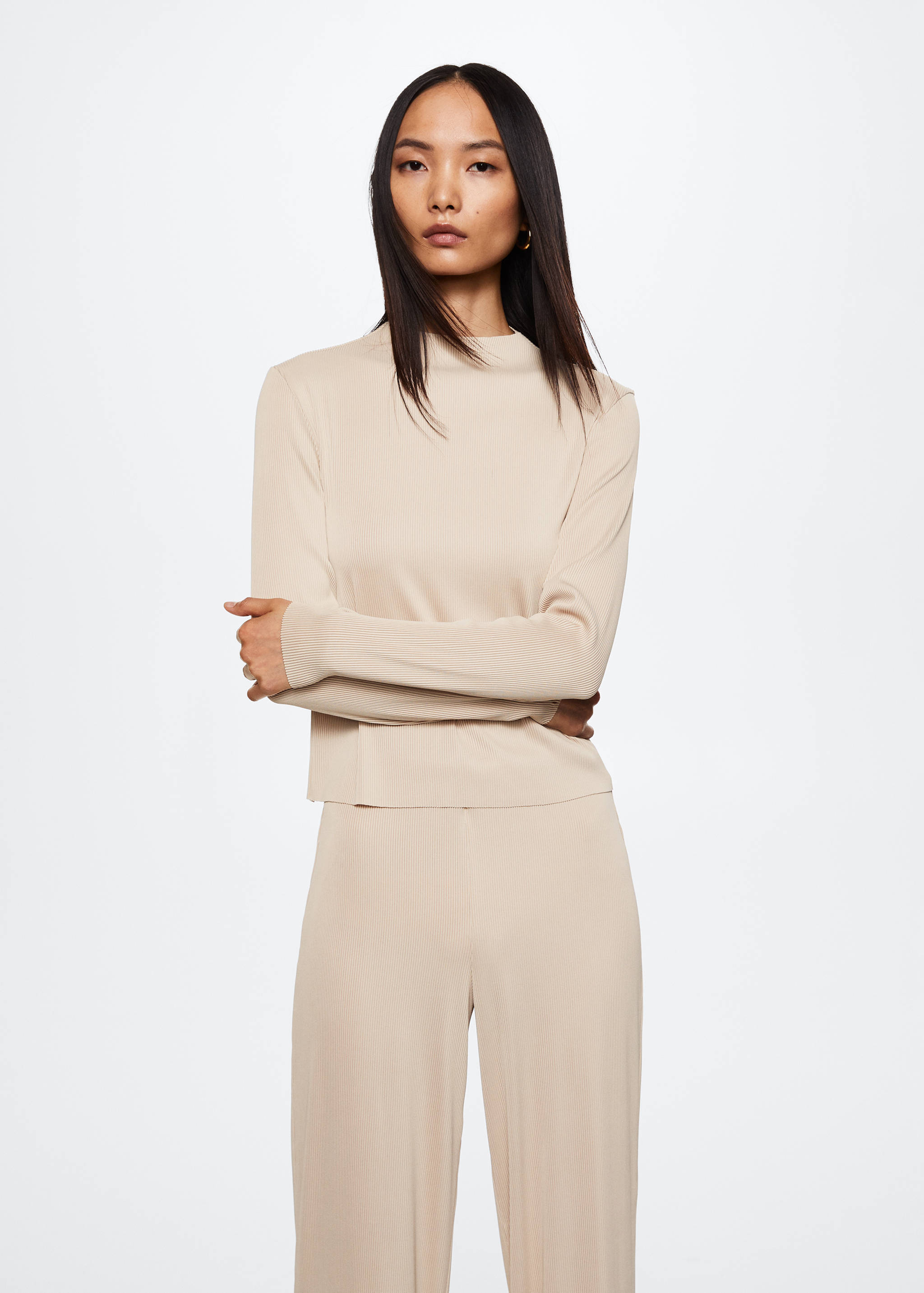 Pleated palazzo trousers - Details of the article 1