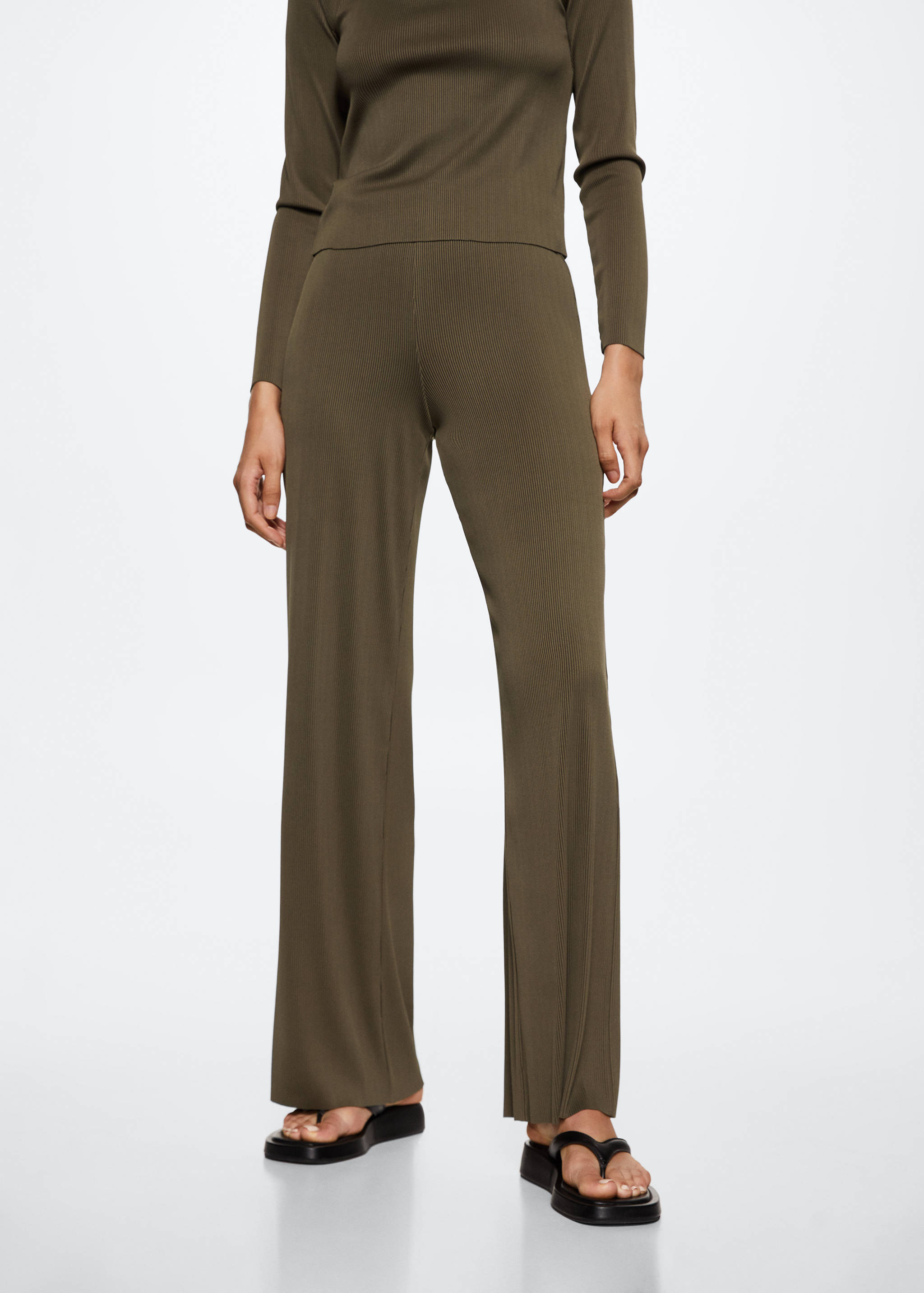 Pleated palazzo trousers - Medium plane