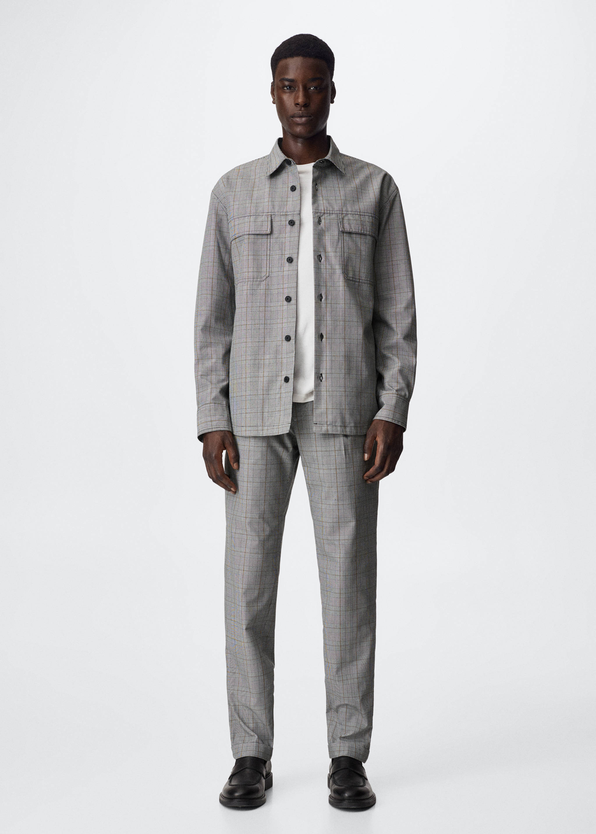 Πουκάμισο overshirt καρό τσέπες - Γενικό πλάνο