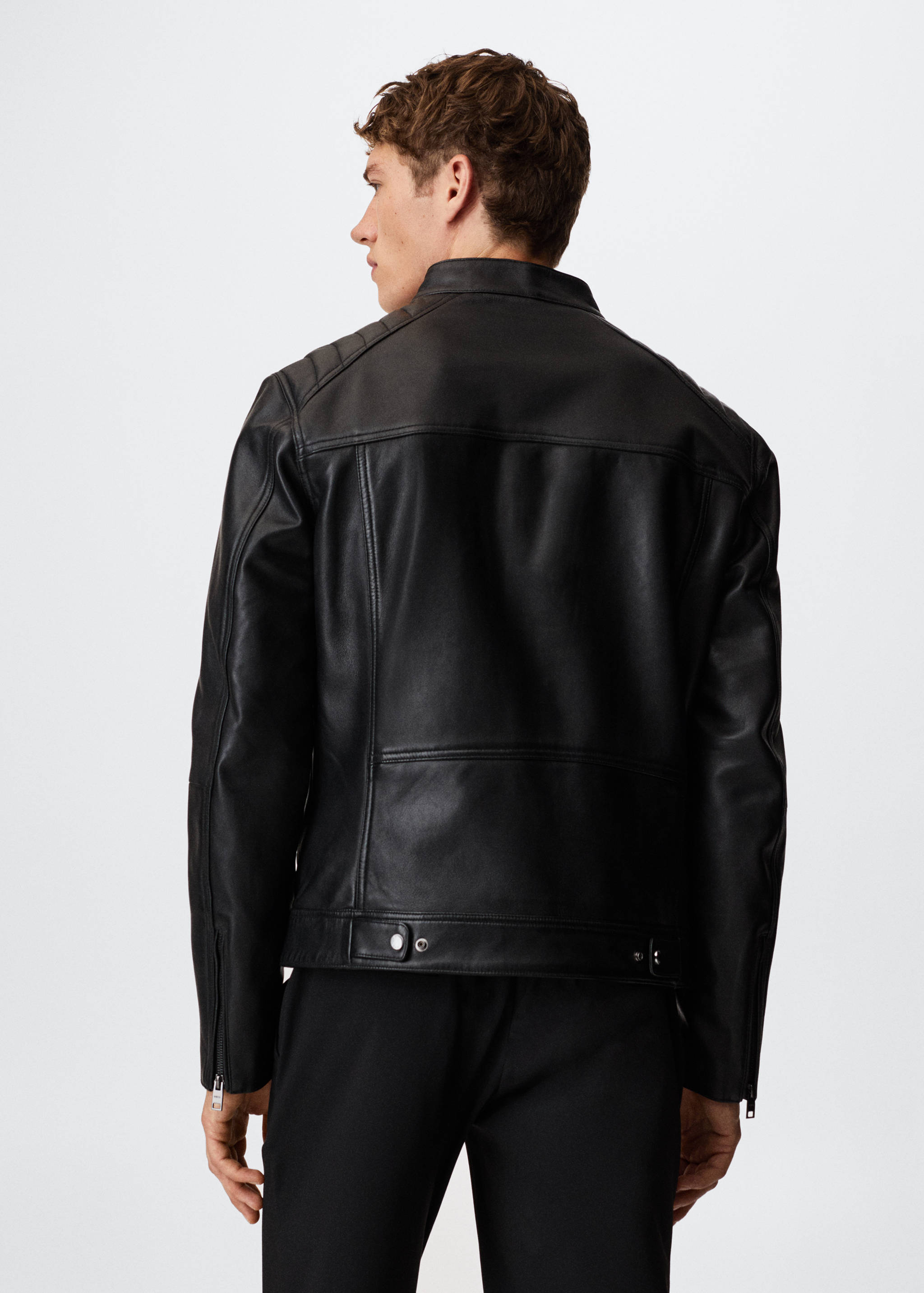 Leather biker jacket - Reverse of the article
