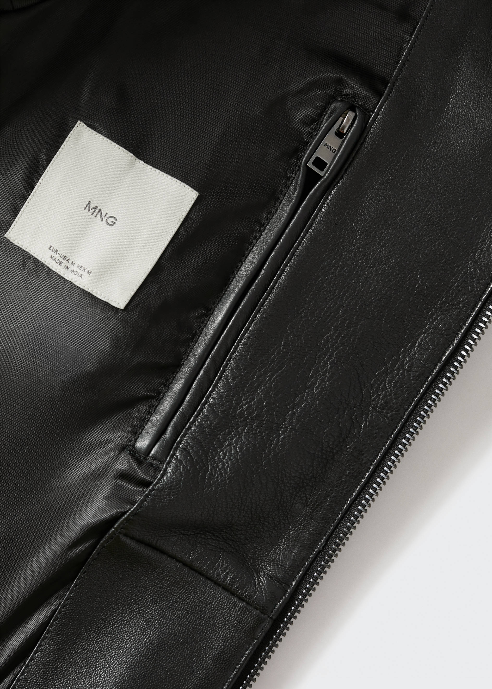 Leather biker jacket - Details of the article 8