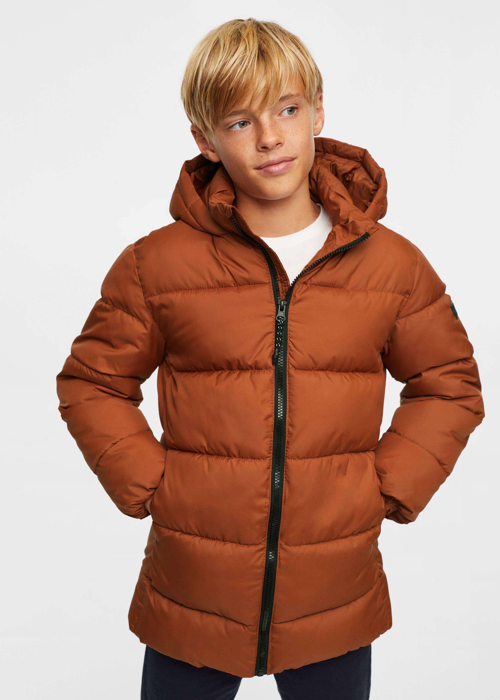 Quilted long coat - Medium plane