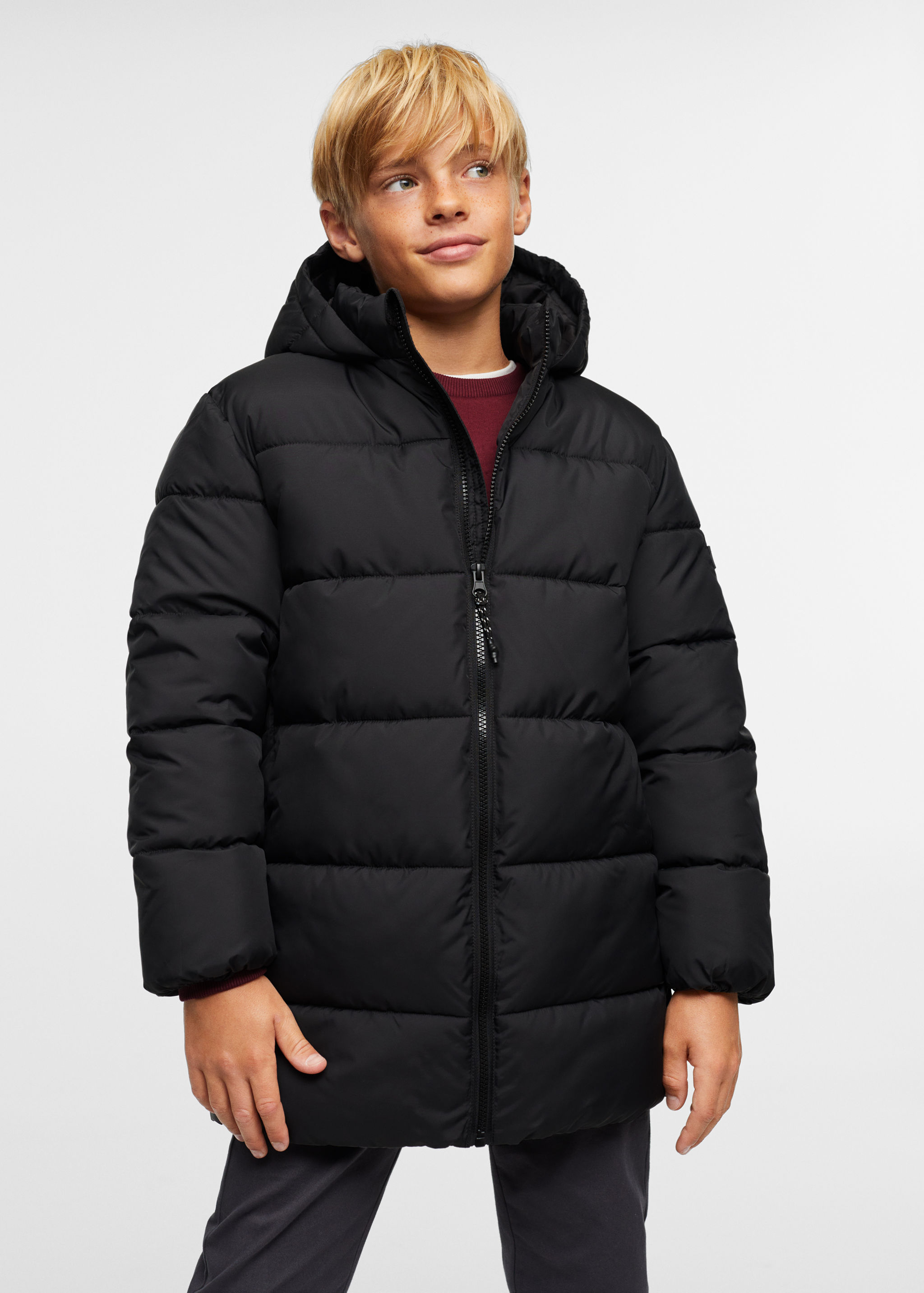 Quilted long coat - Medium plane