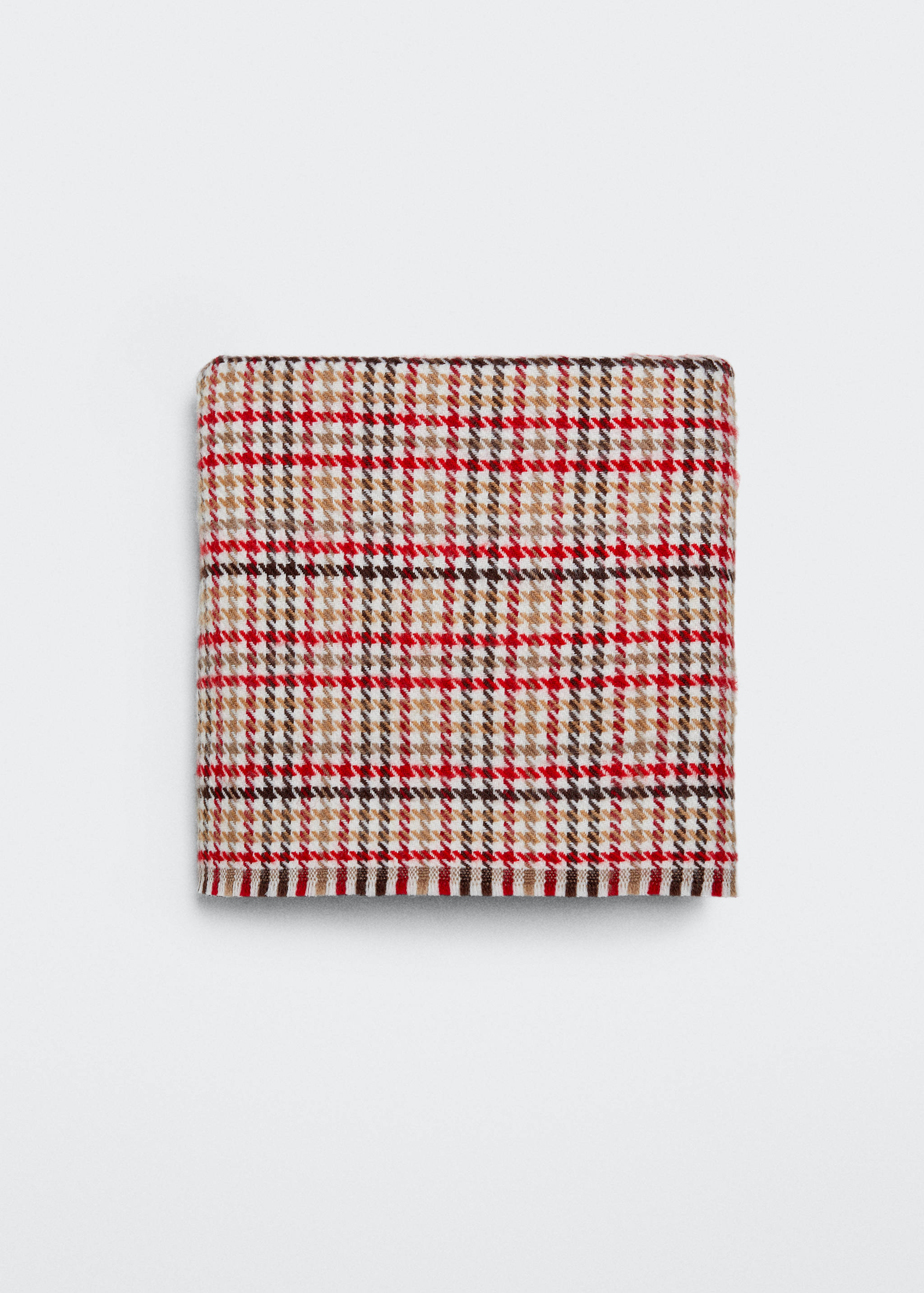 Houndstooth knit scarf - Article without model