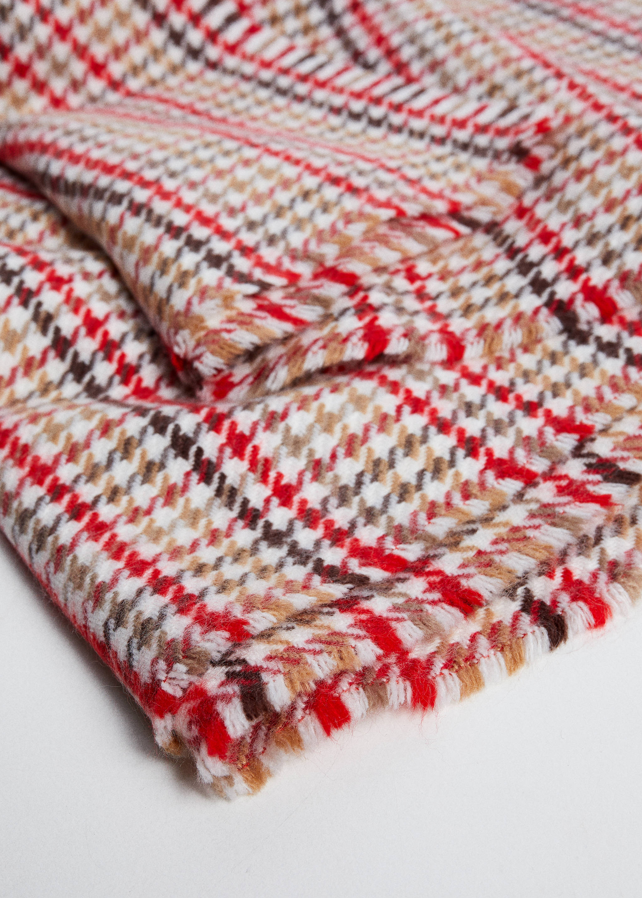 Houndstooth knit scarf - Medium plane