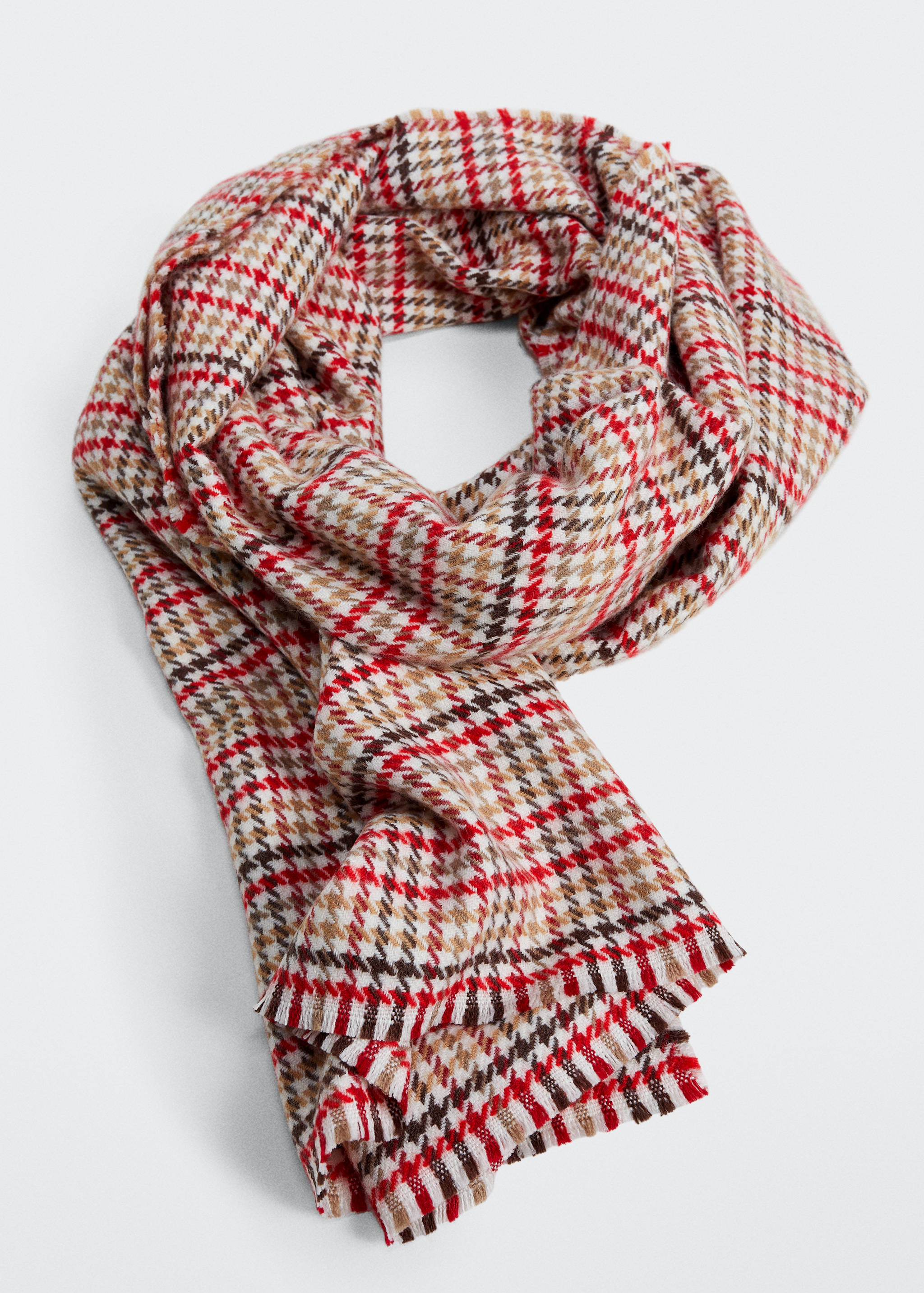 Houndstooth knit scarf - Details of the article 3