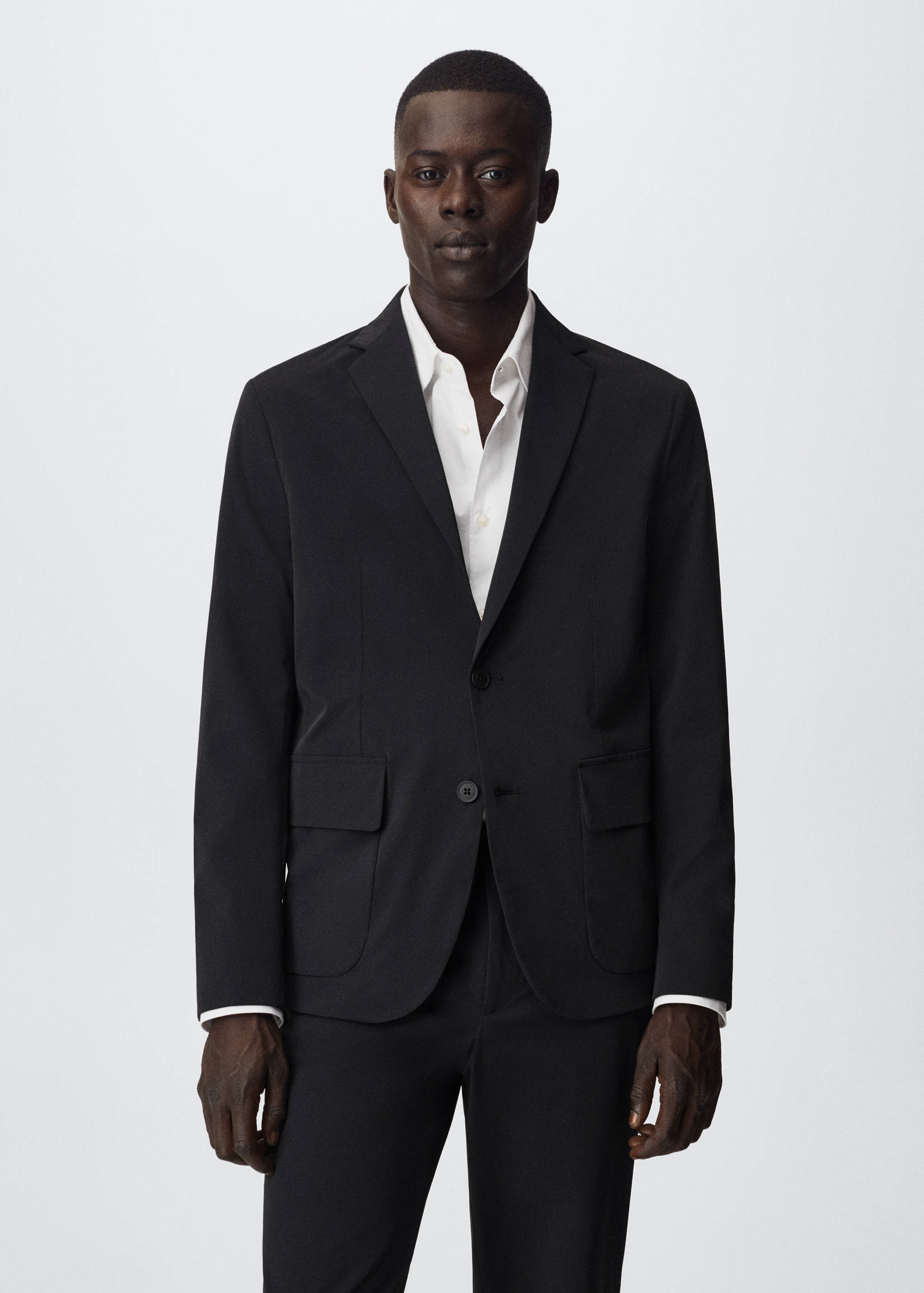 Veste costume slim fit stretch - Plan moyen