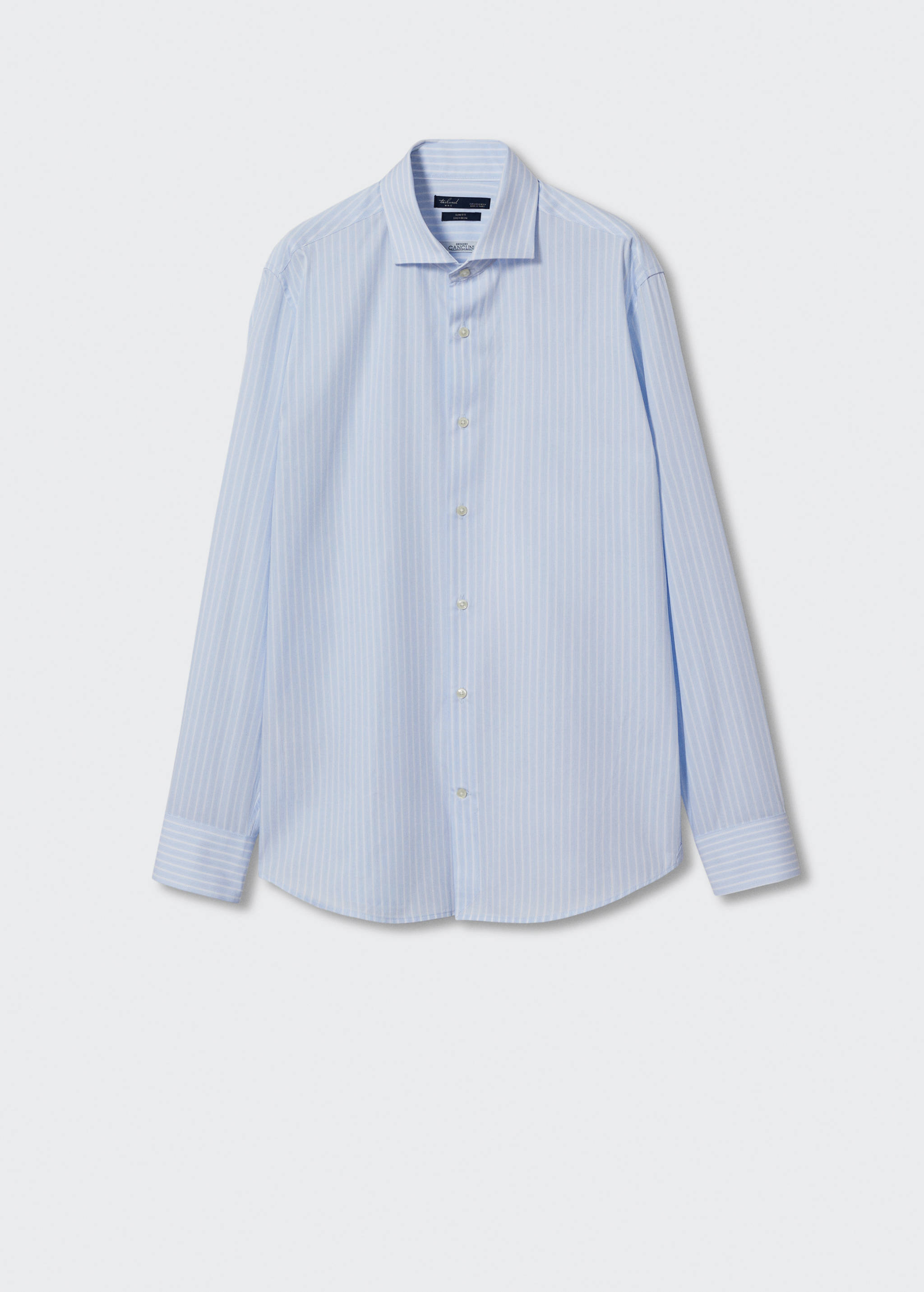 Slim Fit-Anzugshemd mit feinem Nadelstreifenmuster - Artikel ohne Model