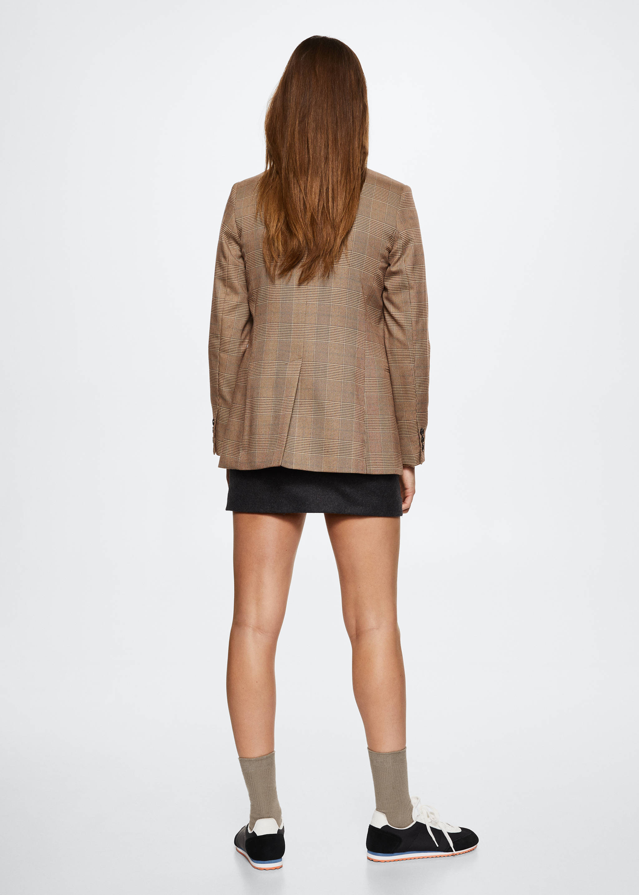 Double-breasted check blazer - Reverse of the article