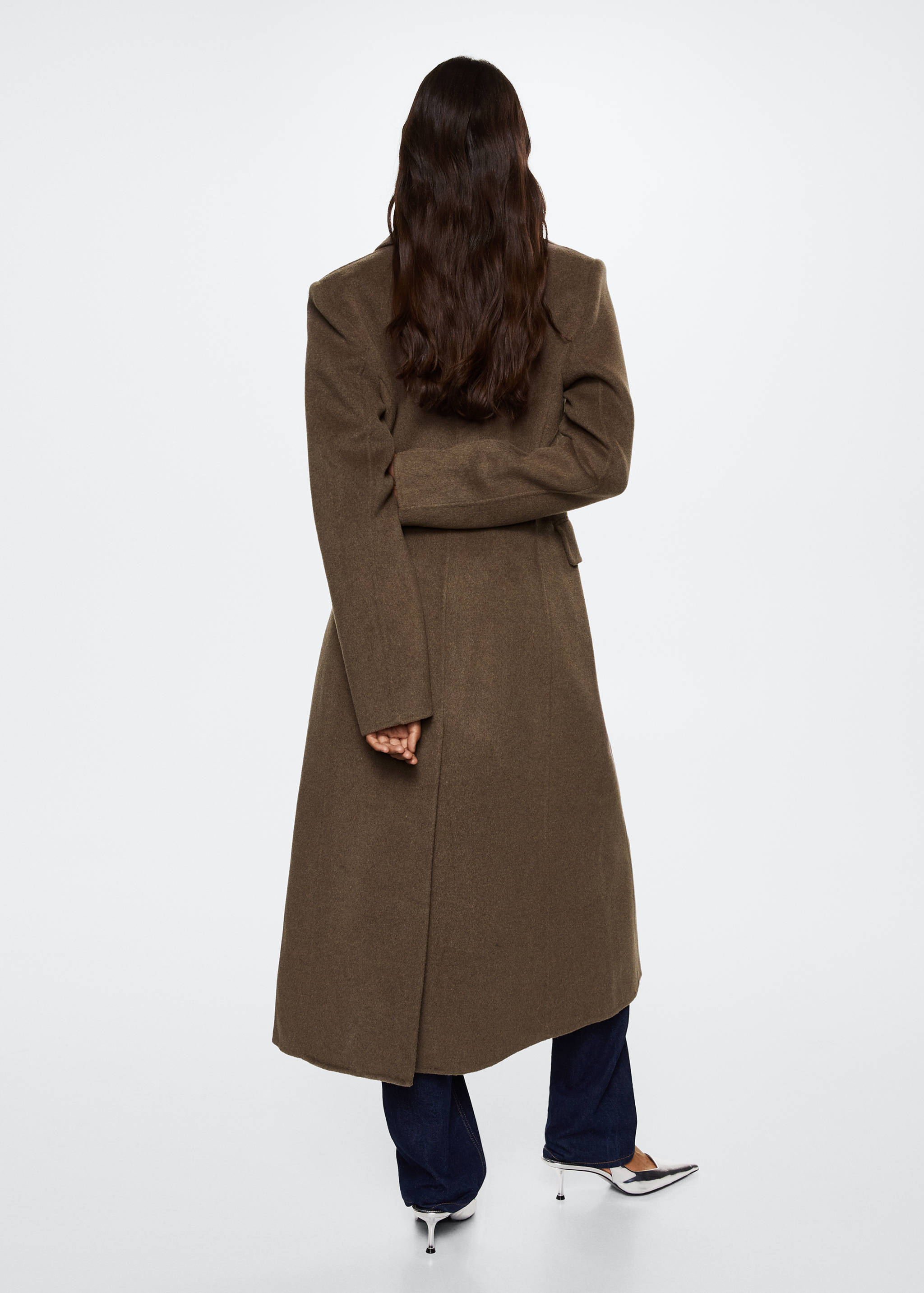 Manteau laine ajusté fait main - Verso de l’article