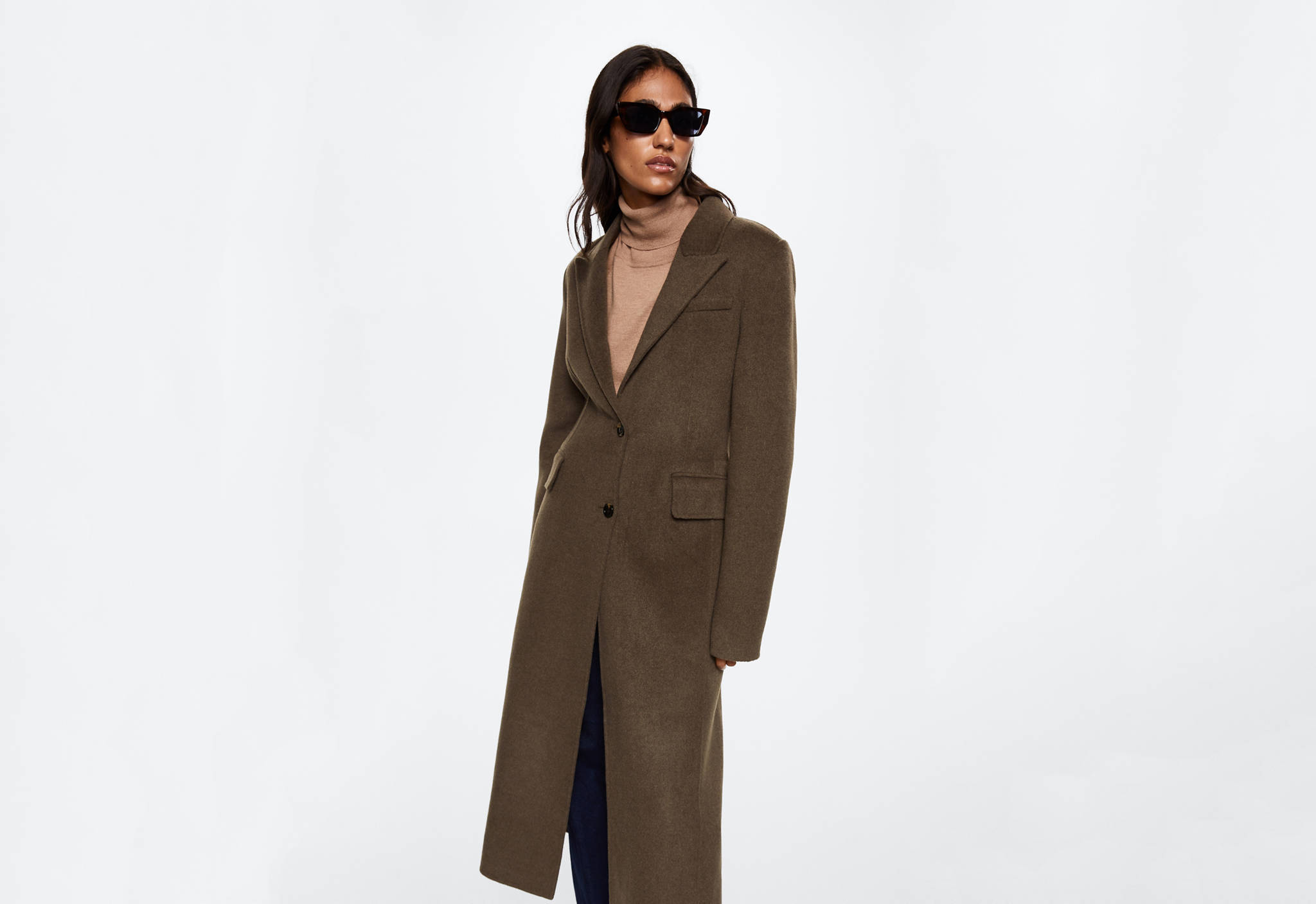Manteau laine ajusté fait main - Plan panoramique