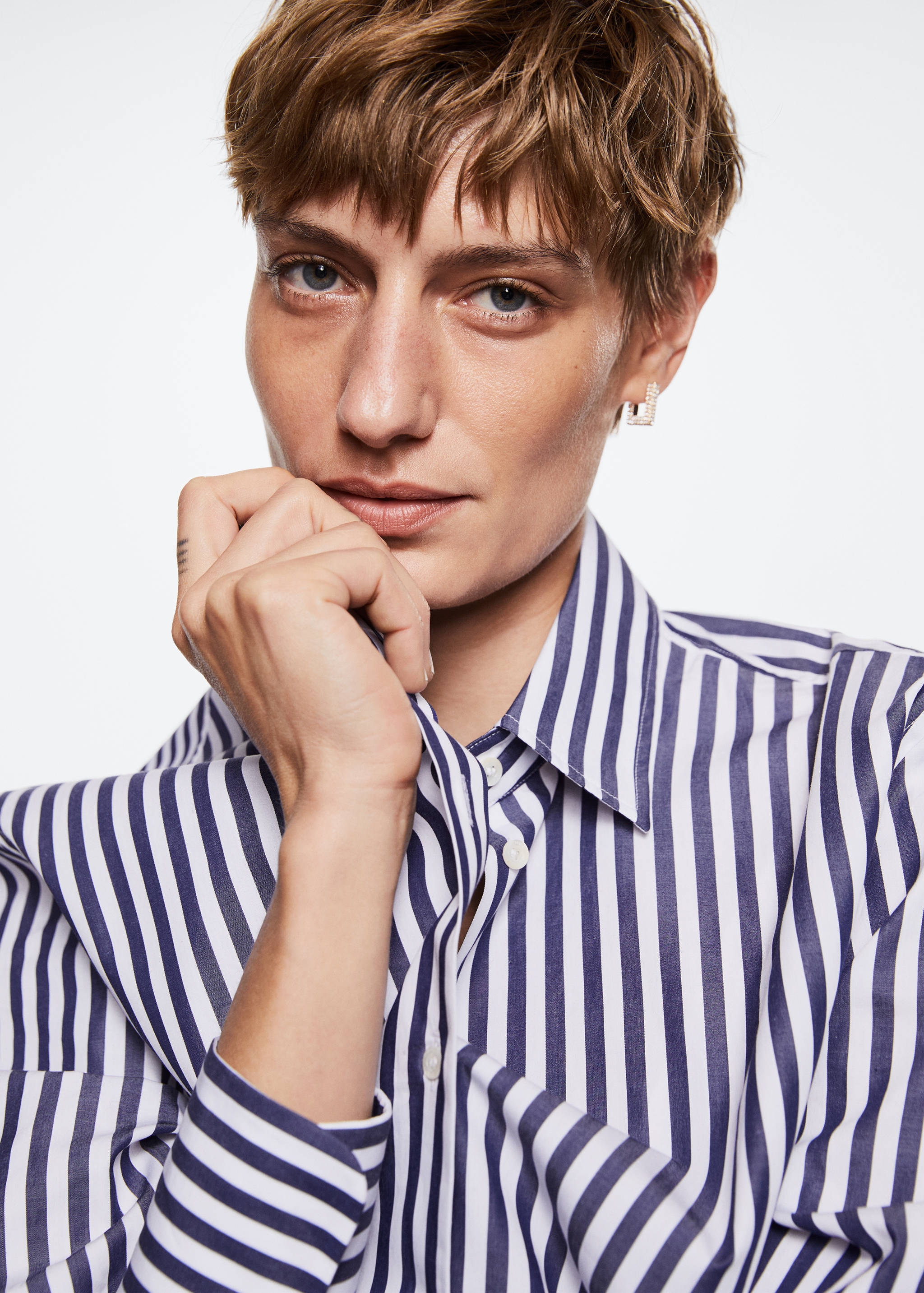 Camisa popelín regular ratlles - Detall de l'article 1