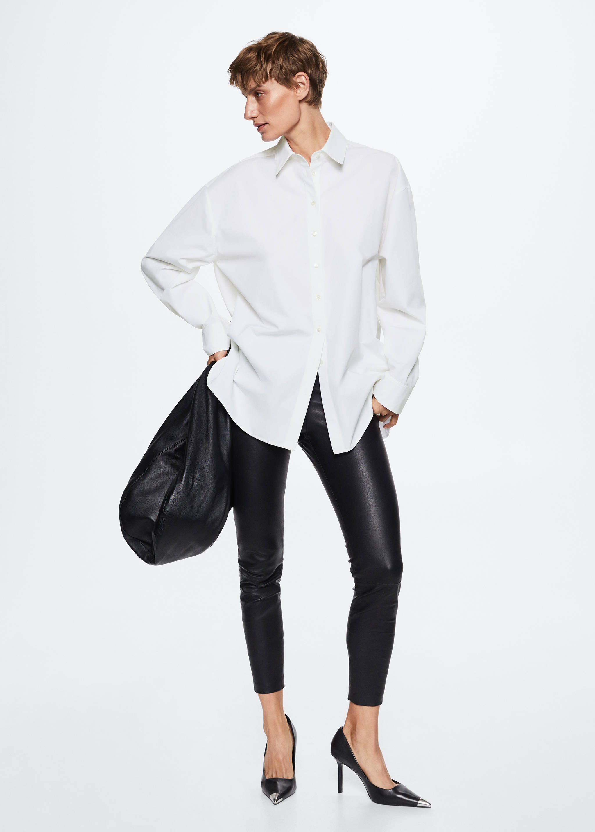 Oversized-Baumwollbluse - Allgemeine Ansicht