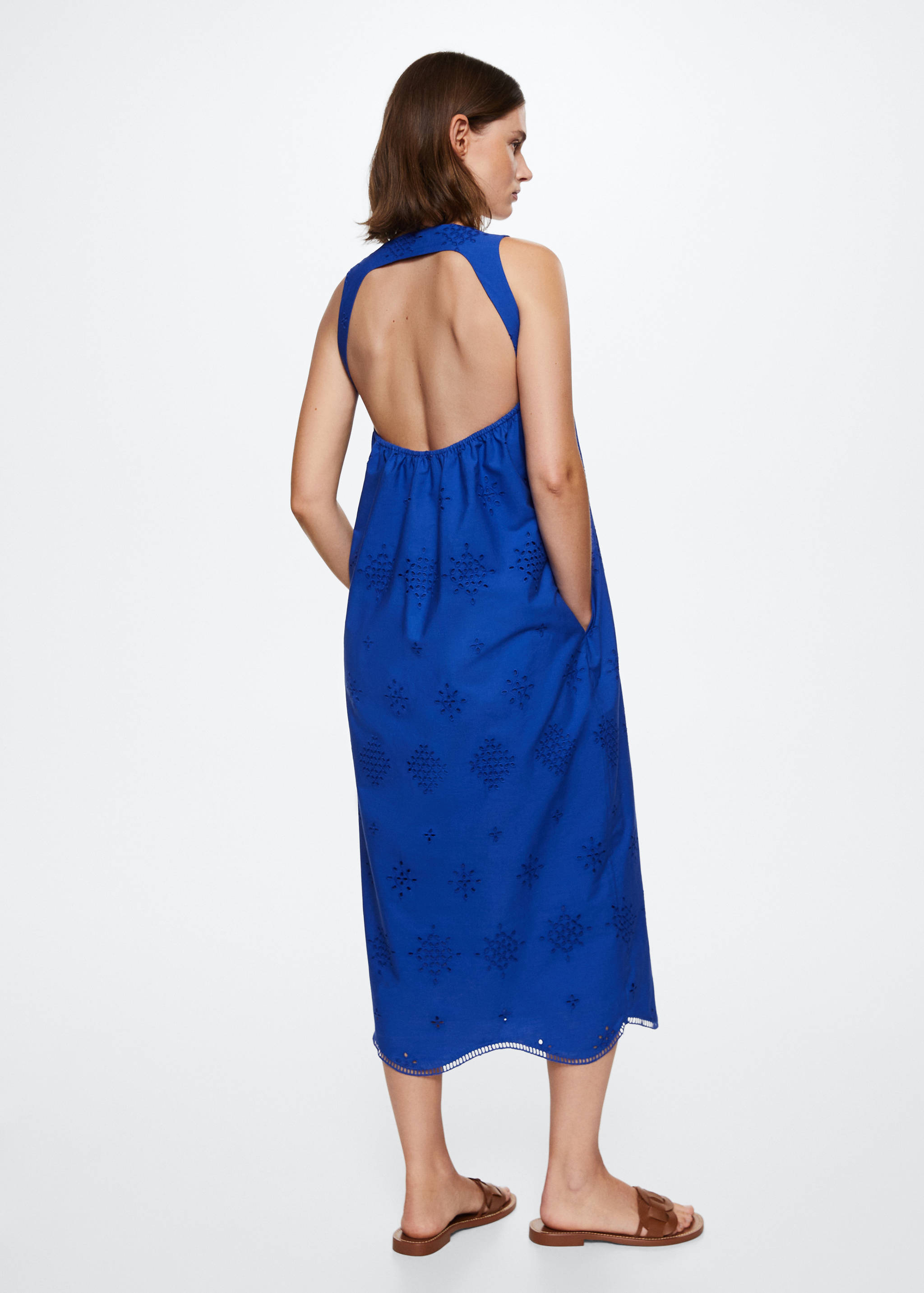 100% cotton midi dress - Reverse of the article