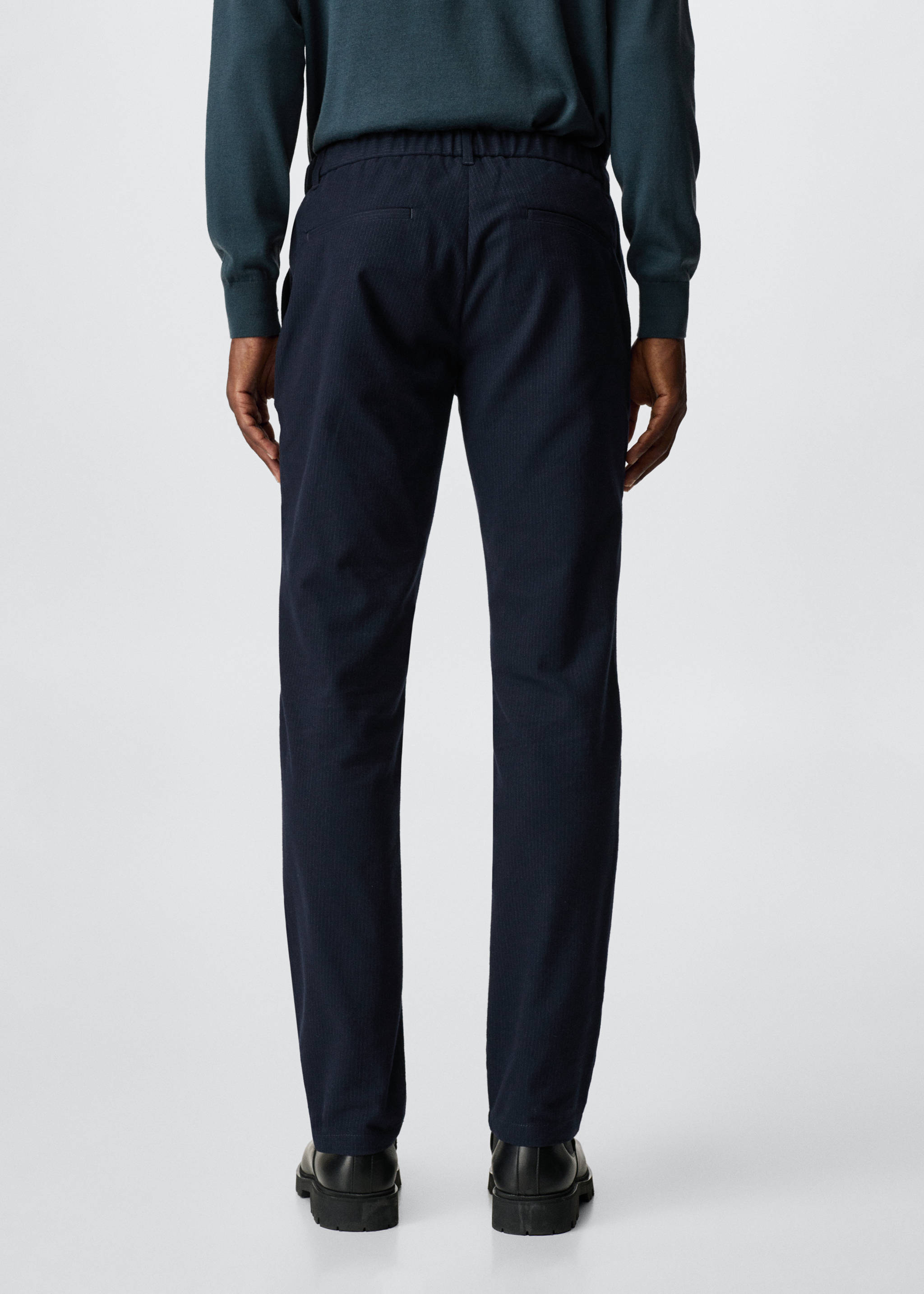 Slim-fit cotton trousers - Reverse of the article