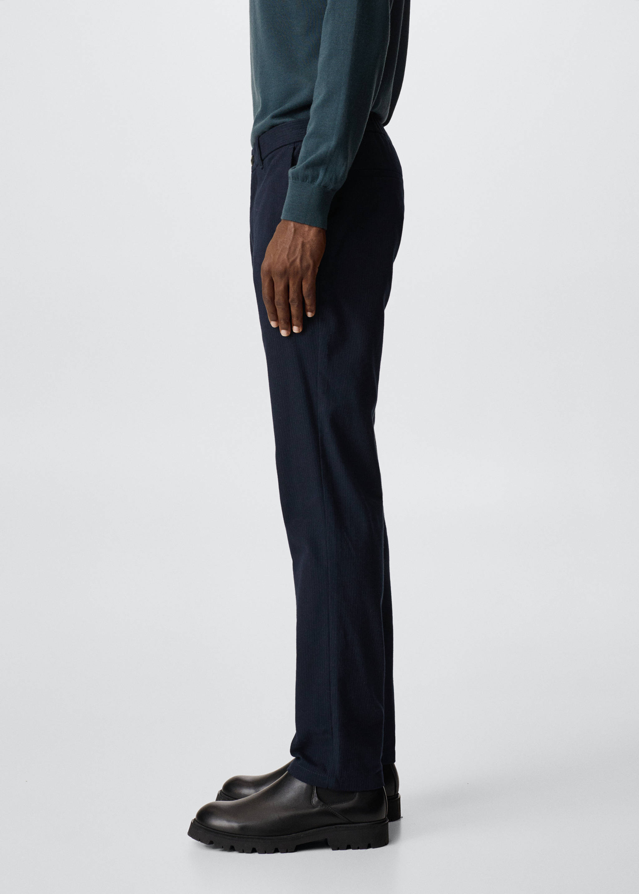 Slim-fit cotton trousers - Details of the article 4